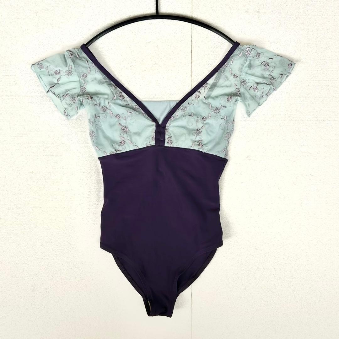 Dellalo Milano デラロミラノ 花柄刺繍 バレエレオタードMサイズ