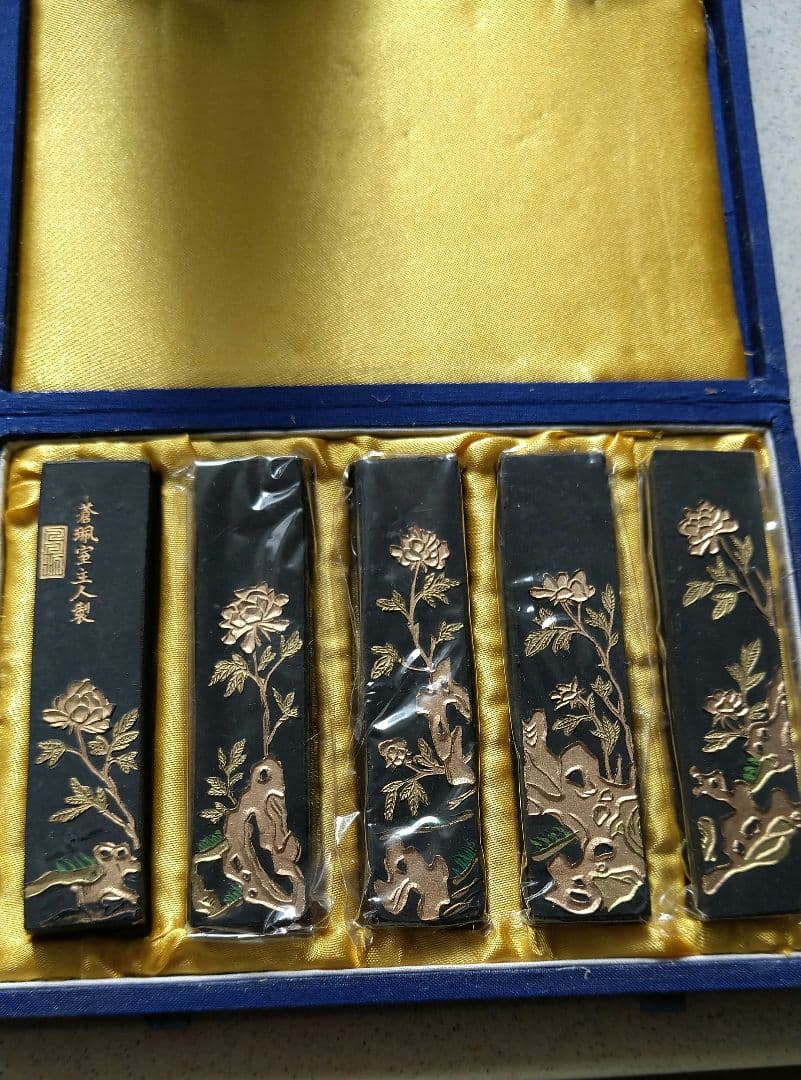 中国名墨 胡開文 蒼珮室主人製 5本組 古墨
