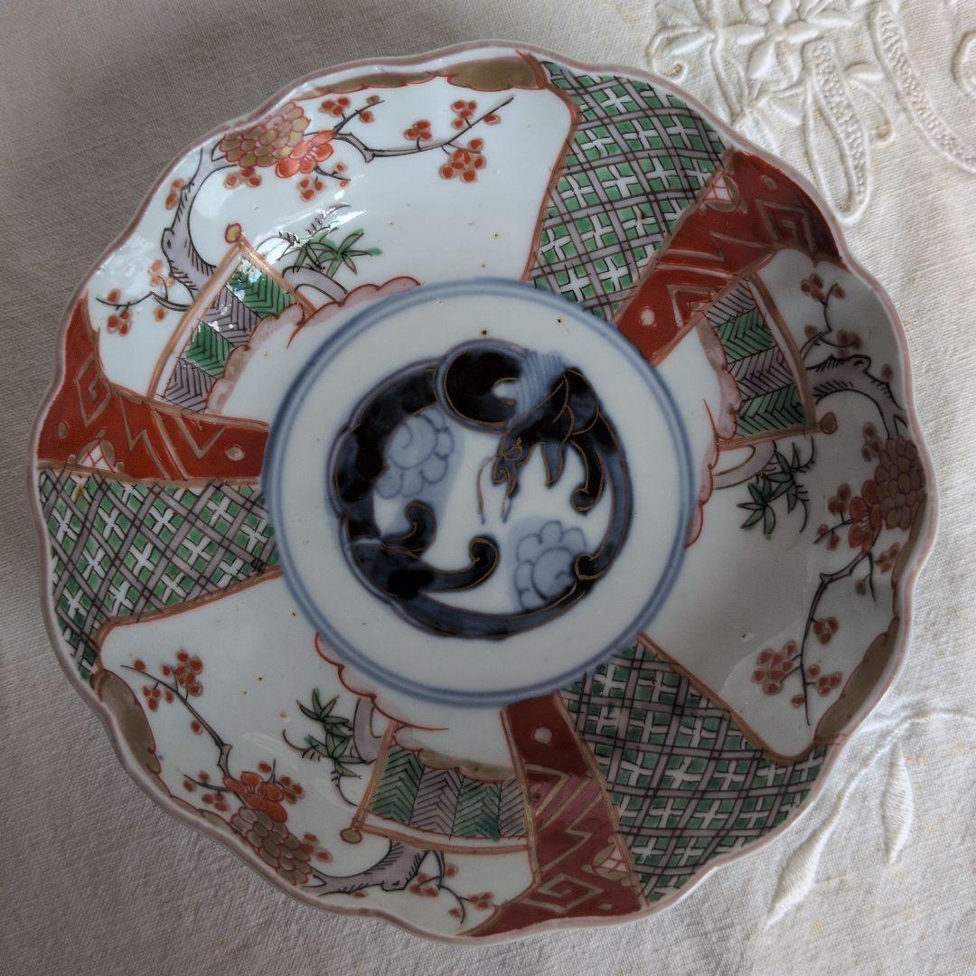 古伊万里 なます皿 3枚 赤絵 色絵 金彩 幕末