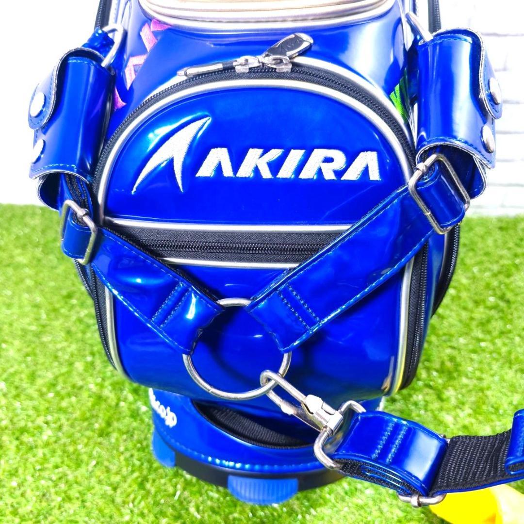 AKIRA 3点式 キャディーバッグ レア エナメル ブルー