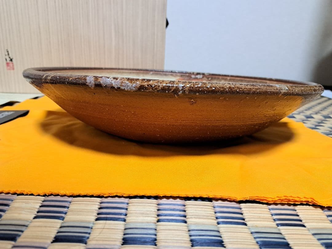 【人間国宝】伊勢崎淳　古希記念　伊勢崎淳の世界展　備前焼大皿　定価100万円