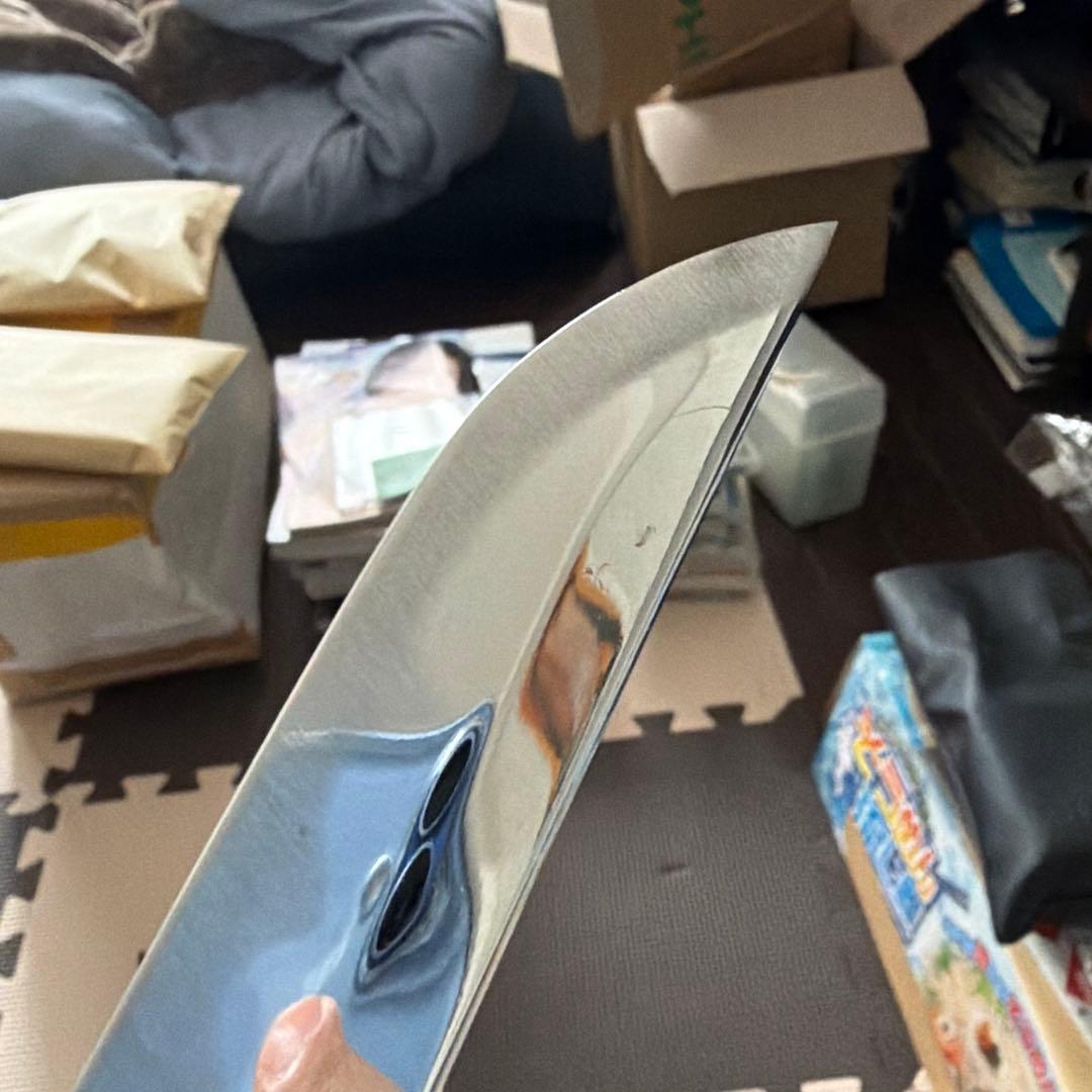 模造刀　模擬刀　黒赤模様 鞘付き