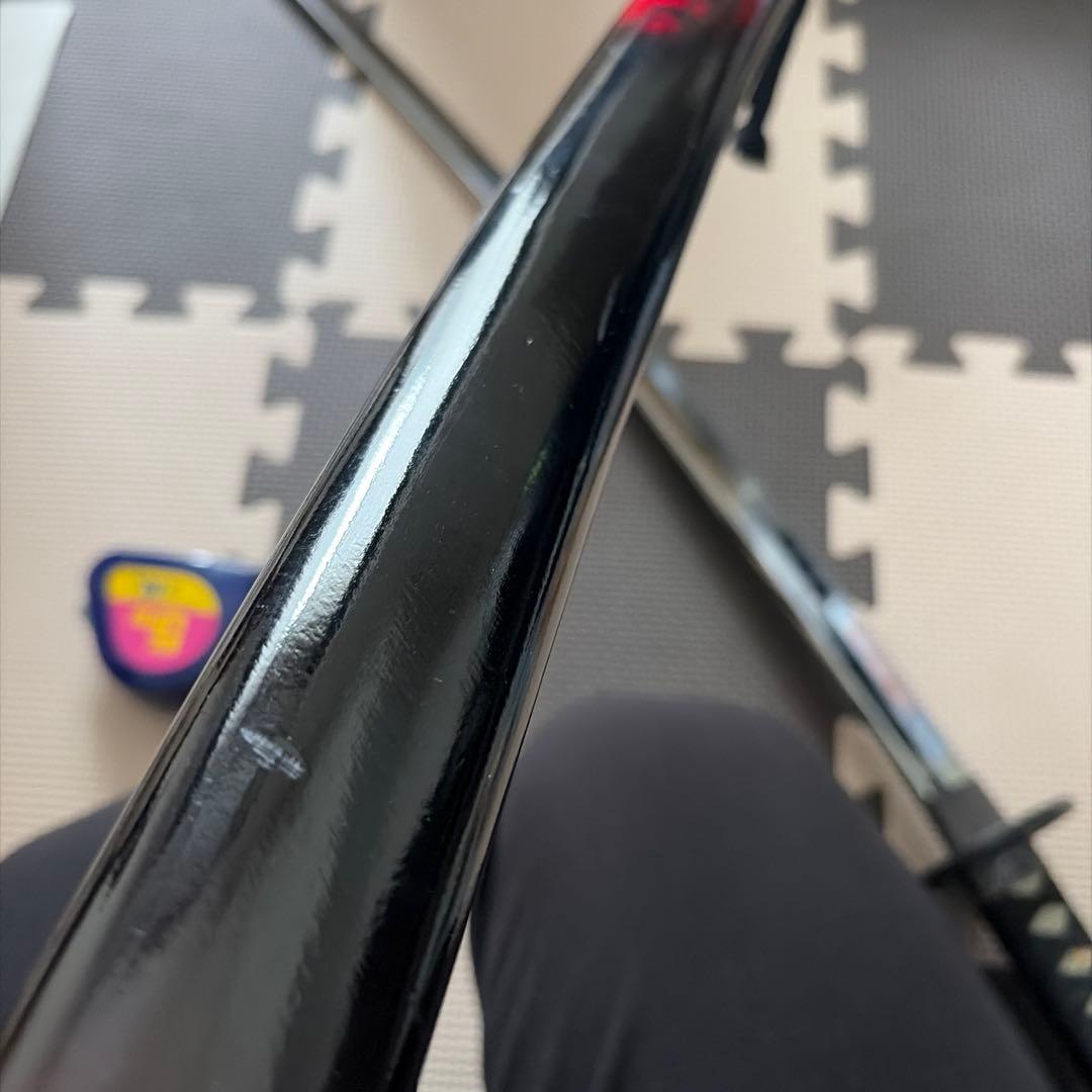 模造刀　模擬刀　黒赤模様 鞘付き