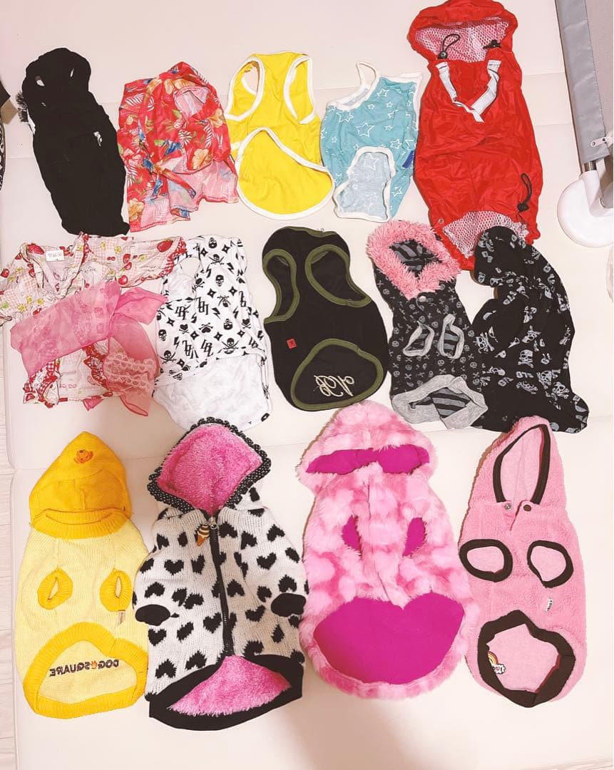 ペット 犬 猫 Mサイズ 服 まとめ売り　ペットパラダイス　スカル　犬服　14点