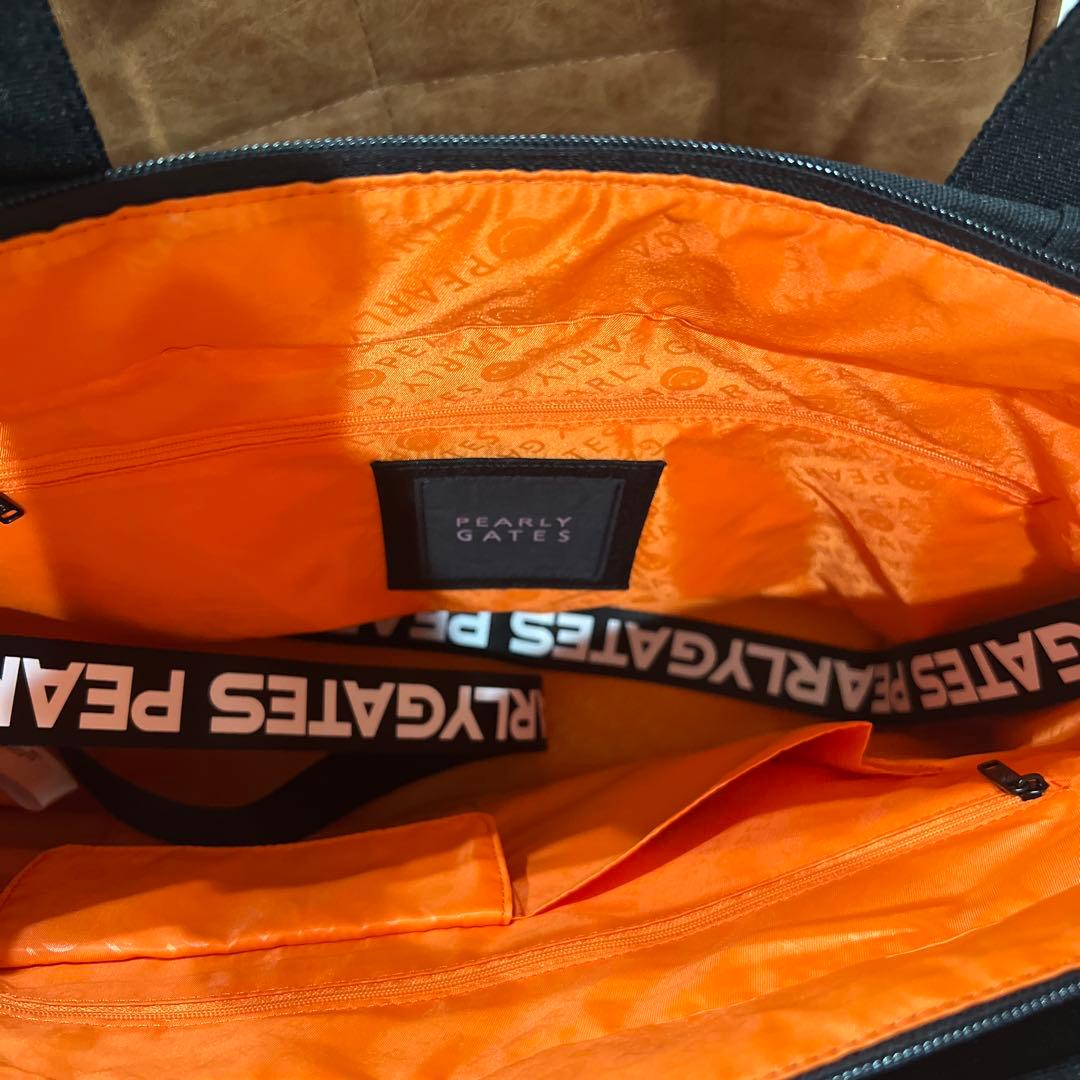 PEARLY GATES ロッカーバッグオレンジ ブラック