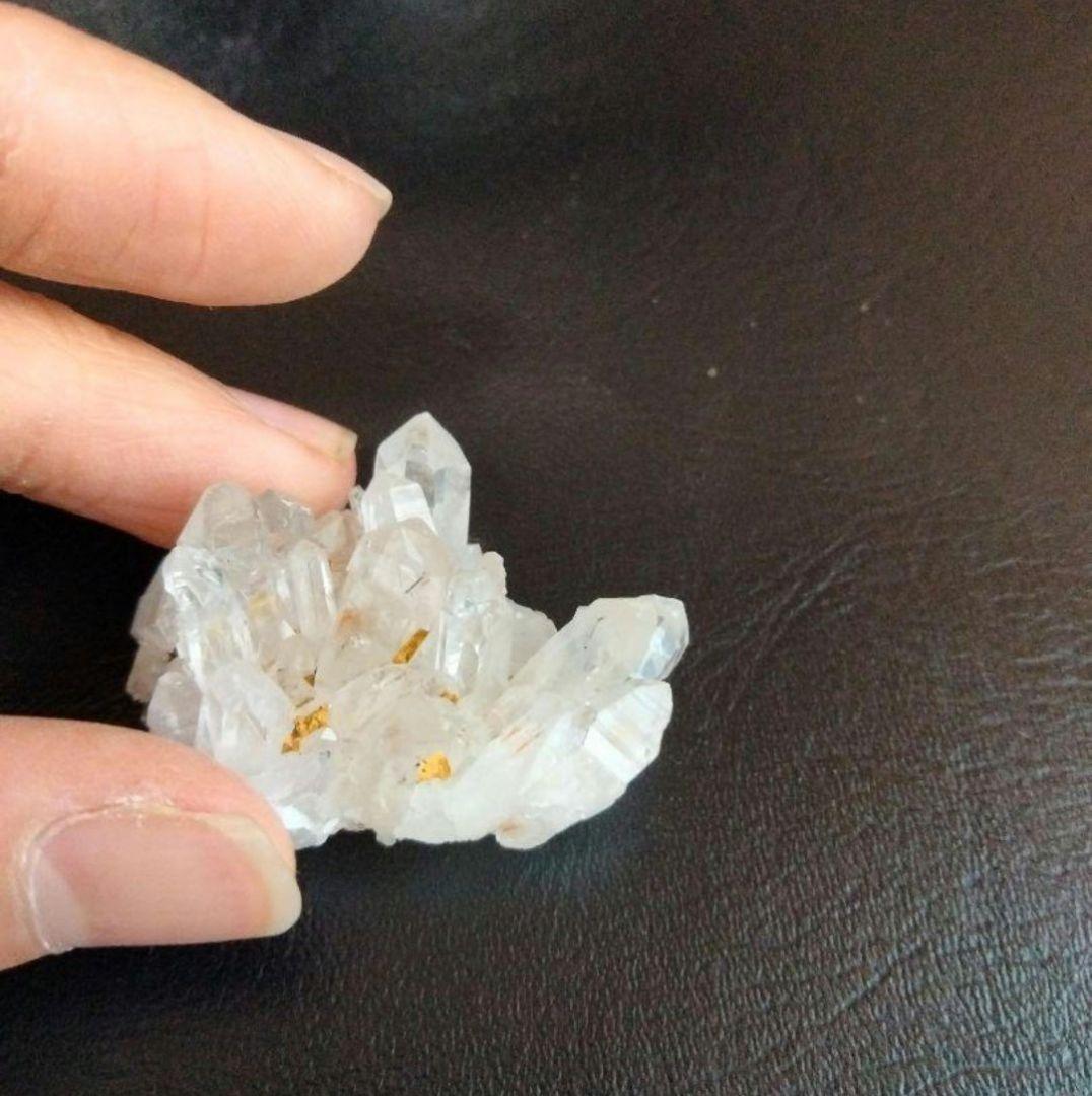 国産鉱物インクルージョン　山梨県　塩山竹森山　天然水晶　　トルマリン入り水晶