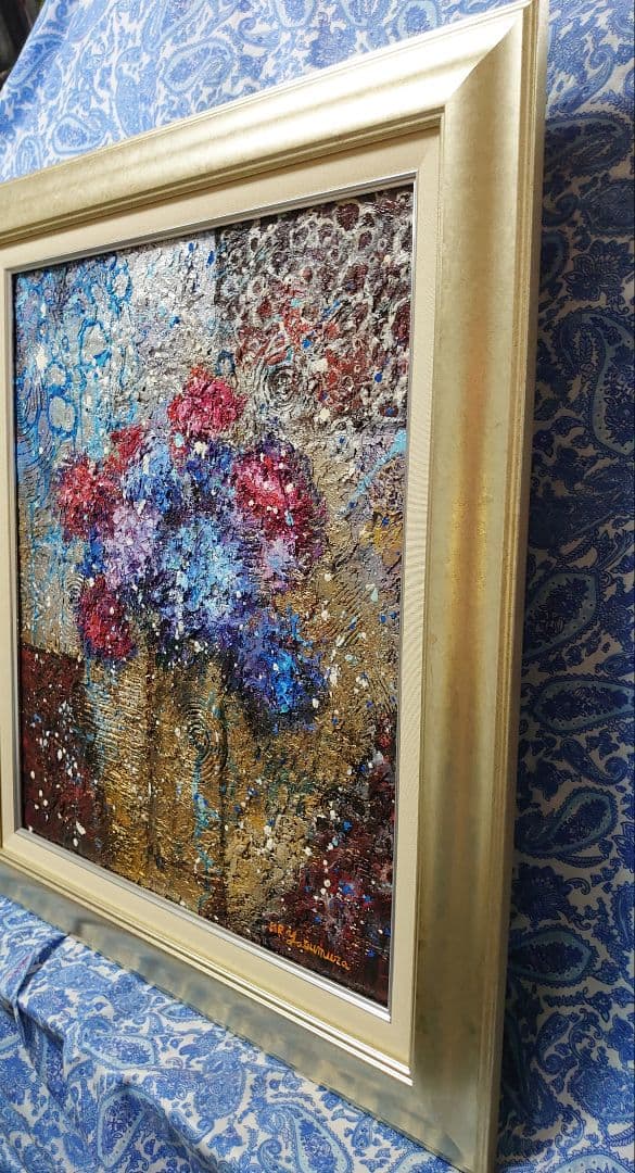 油絵 絵画【紫陽花】