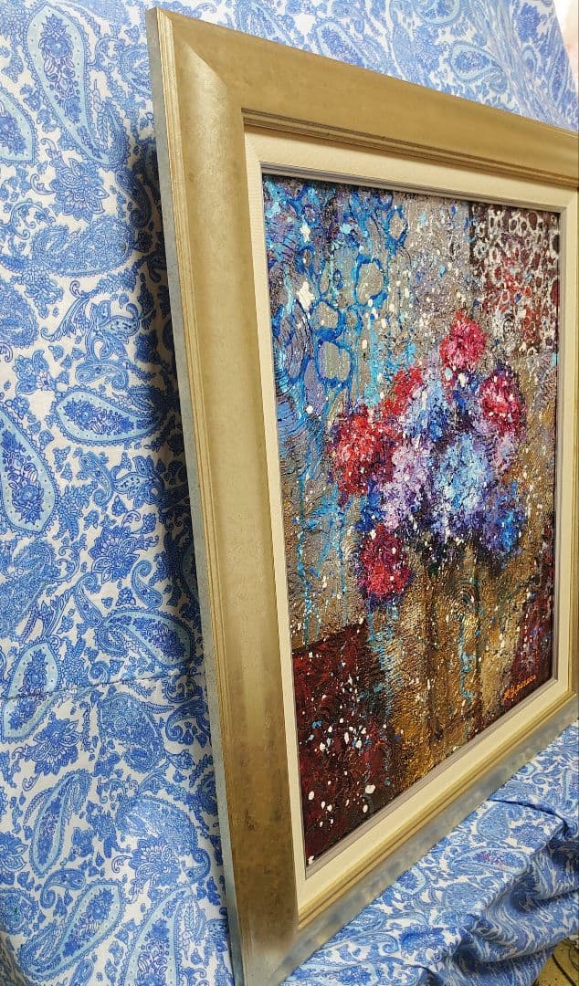 油絵 絵画【紫陽花】