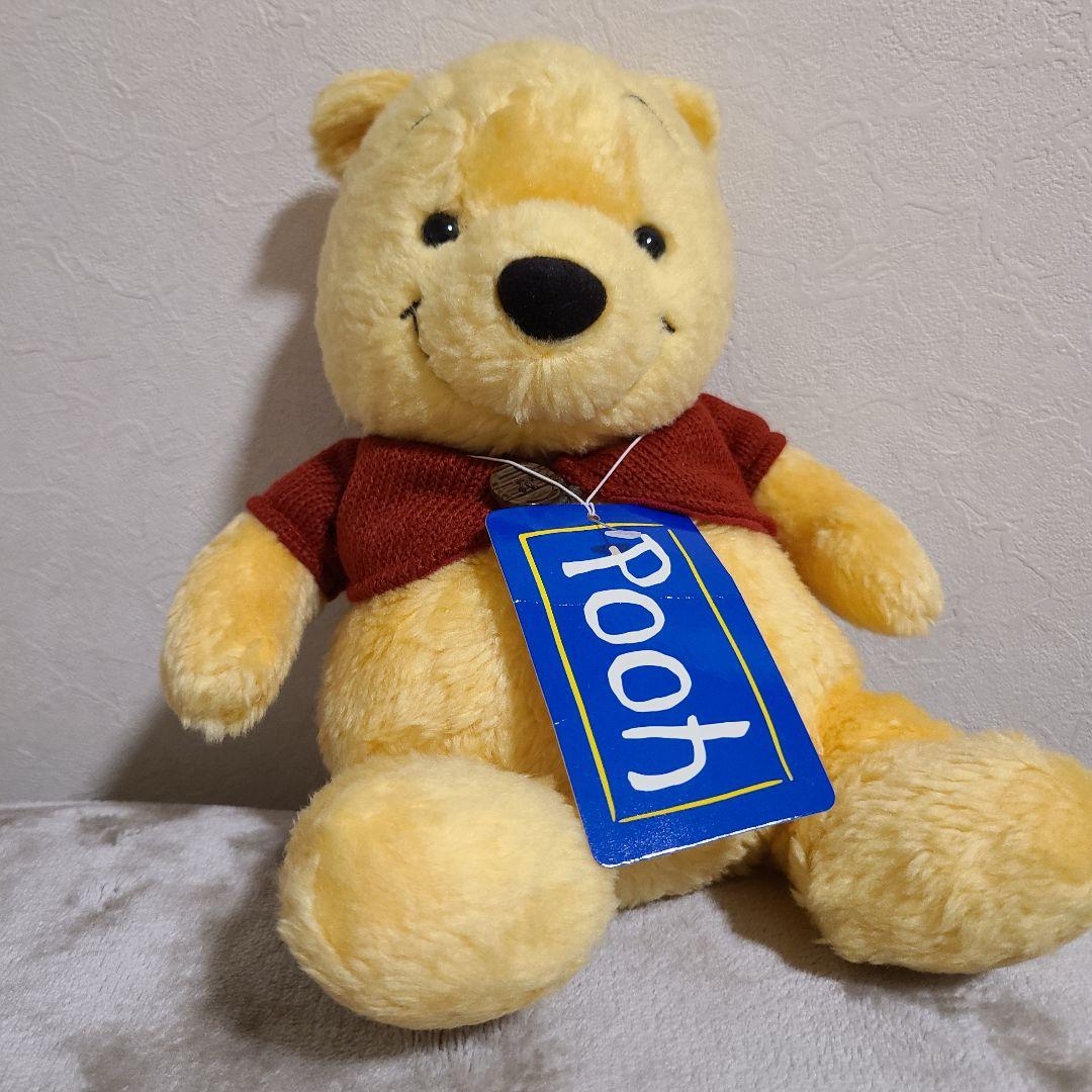 袋から出してないので超美品♡ 超レア 赤いセーターを着たプーさん ぬいぐるみ