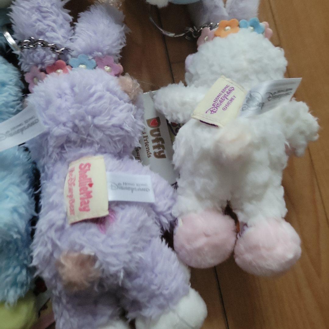 香港ディズニー　ダッフィー　ぬいぐるみキーホルダー　５体セット