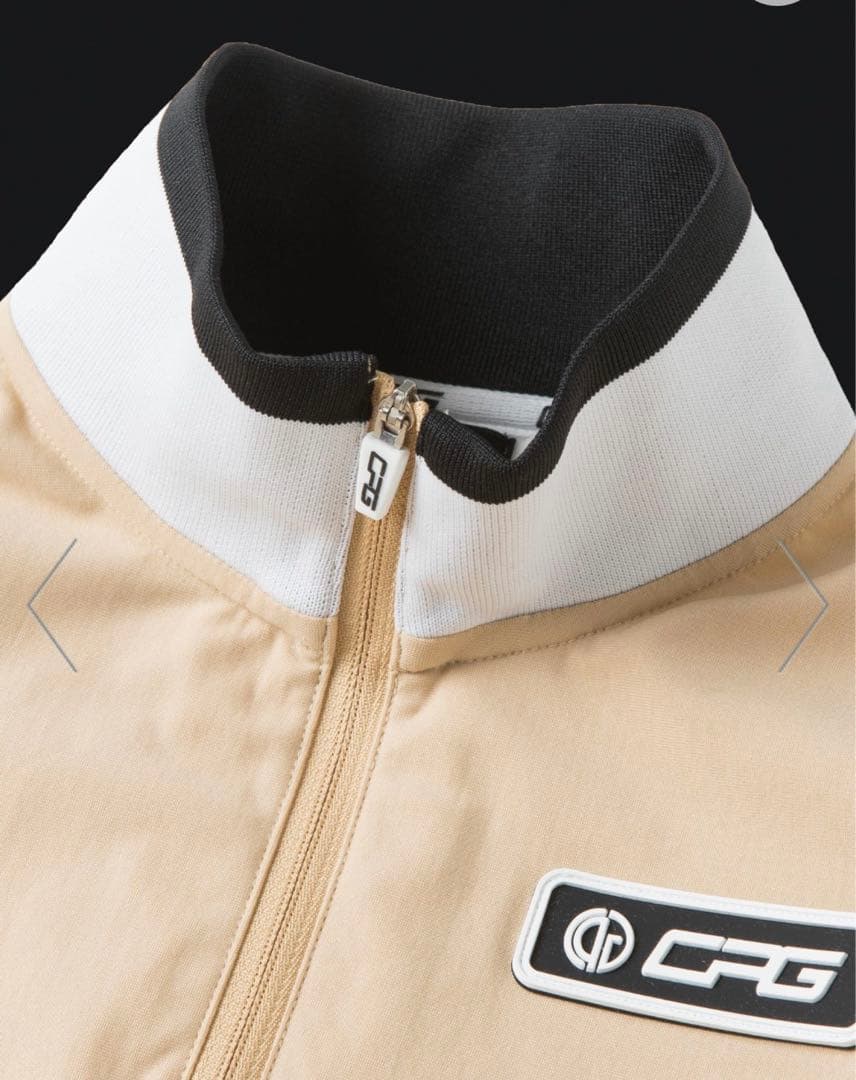 【R ⭐︎】CPG ハイネック ZIPラインモックネック ベージュ ゴルフ