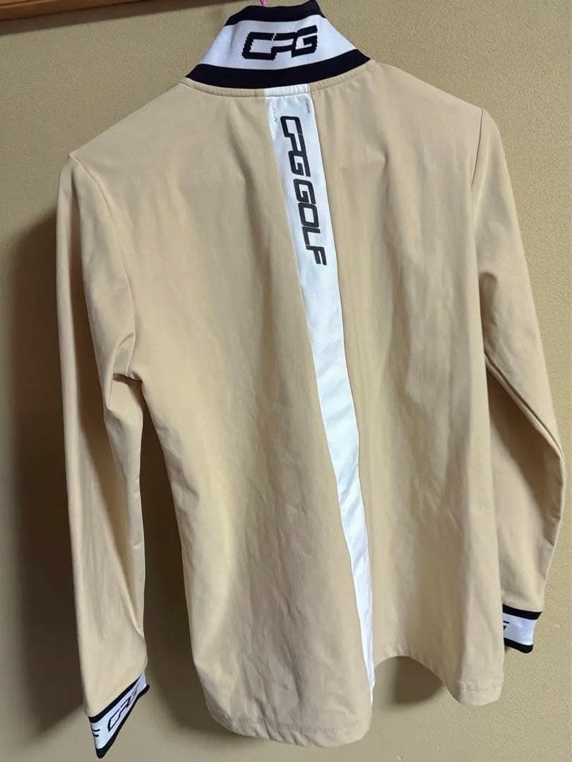 【R ⭐︎】CPG ハイネック ZIPラインモックネック ベージュ ゴルフ