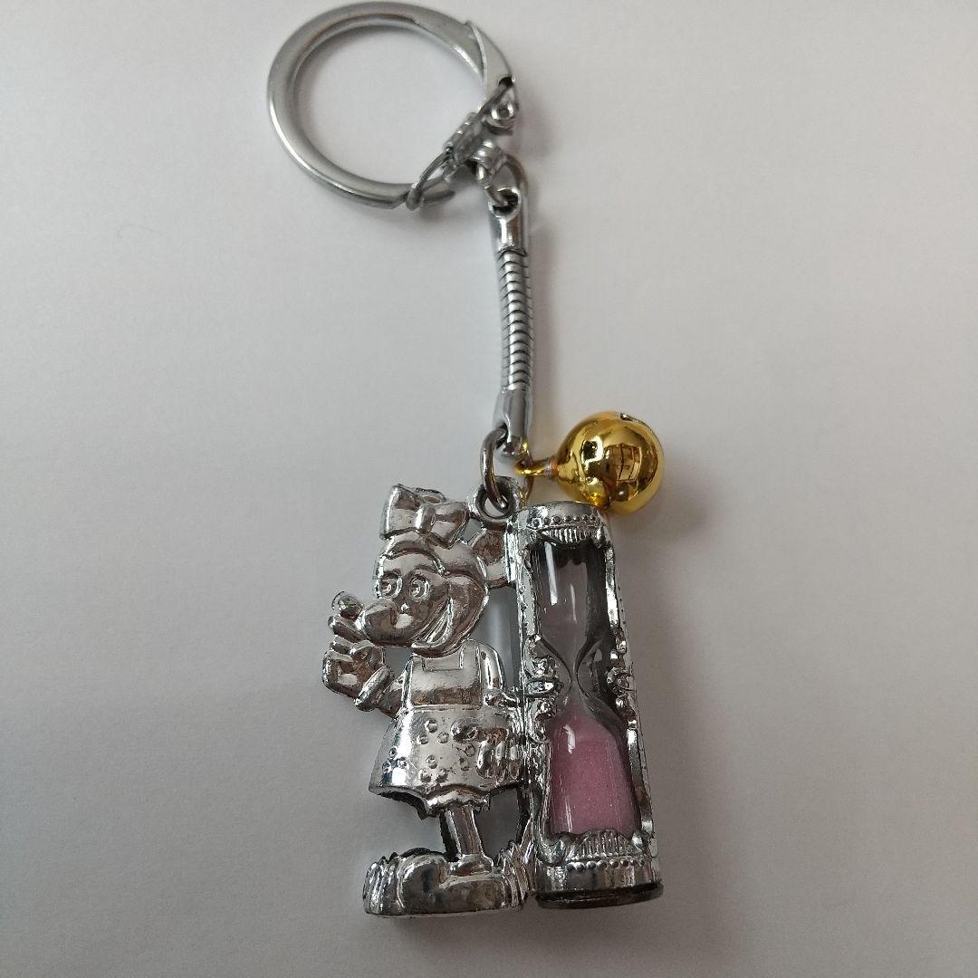 レトロ 当時物 ヴィンテージ キーホルダー ミニーマウス レア品 砂時計
