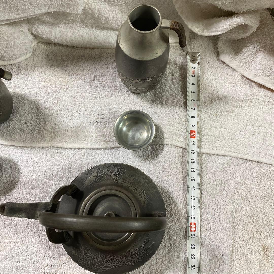 G-12 錫　酒器セット　間村自造　本錫　錫器　雑貨　美術品　工芸品　インテリア