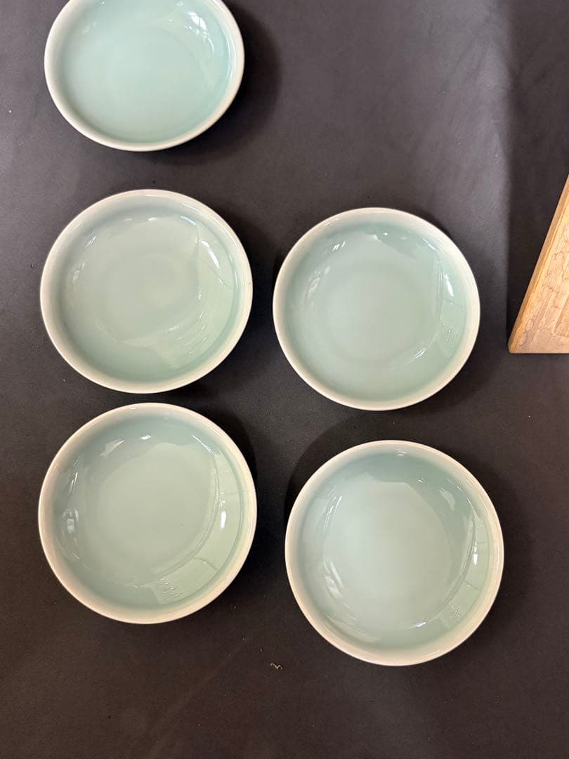 鍋島青磁 銘々皿 5点