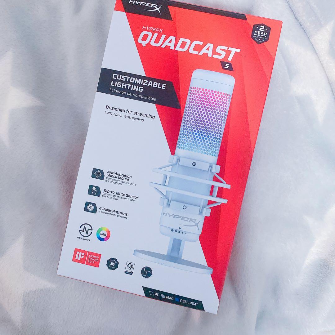 HyperX コンデンサーマイク ホワイト USBマイク