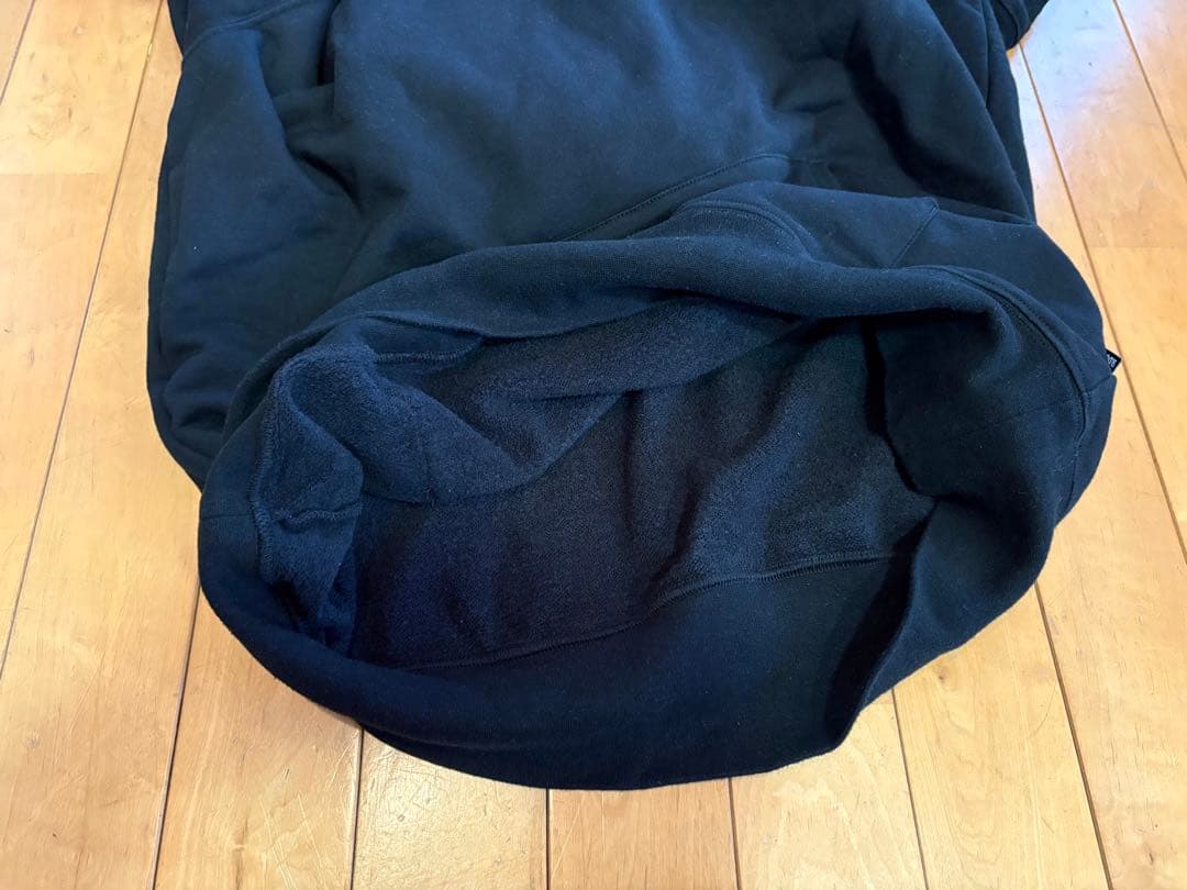 エスルドSLDOサイズM裏起毛フーディーLOGO パーカーブラック