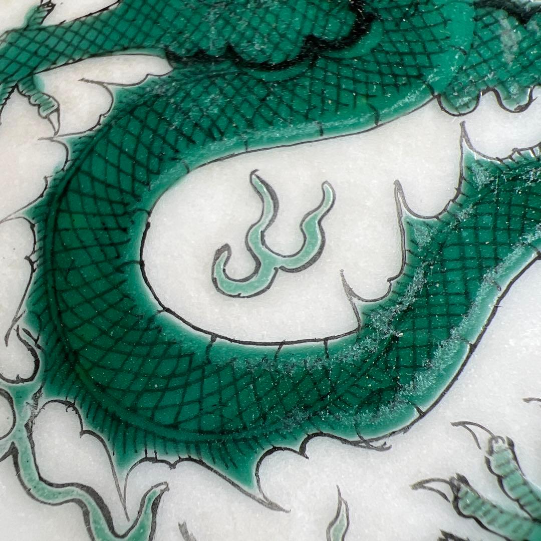 中国古玩　粉彩龍図鉢　幅約13㎝　東Y8-0105☆2Fタカチ