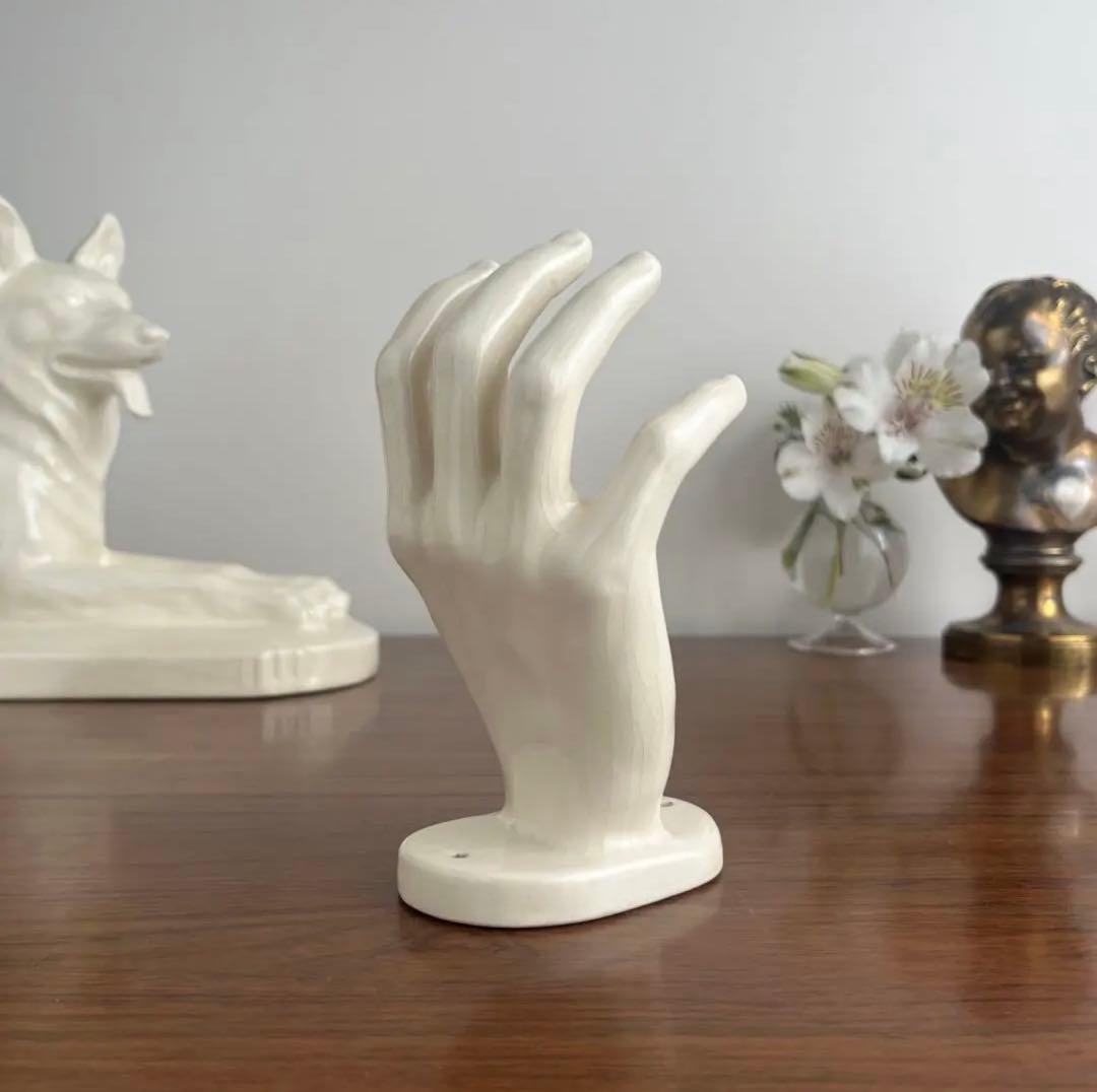 アメリカヴィンテージ ♤ ハンドモチーフのソープディッシュ ♤ ハンドトレイ