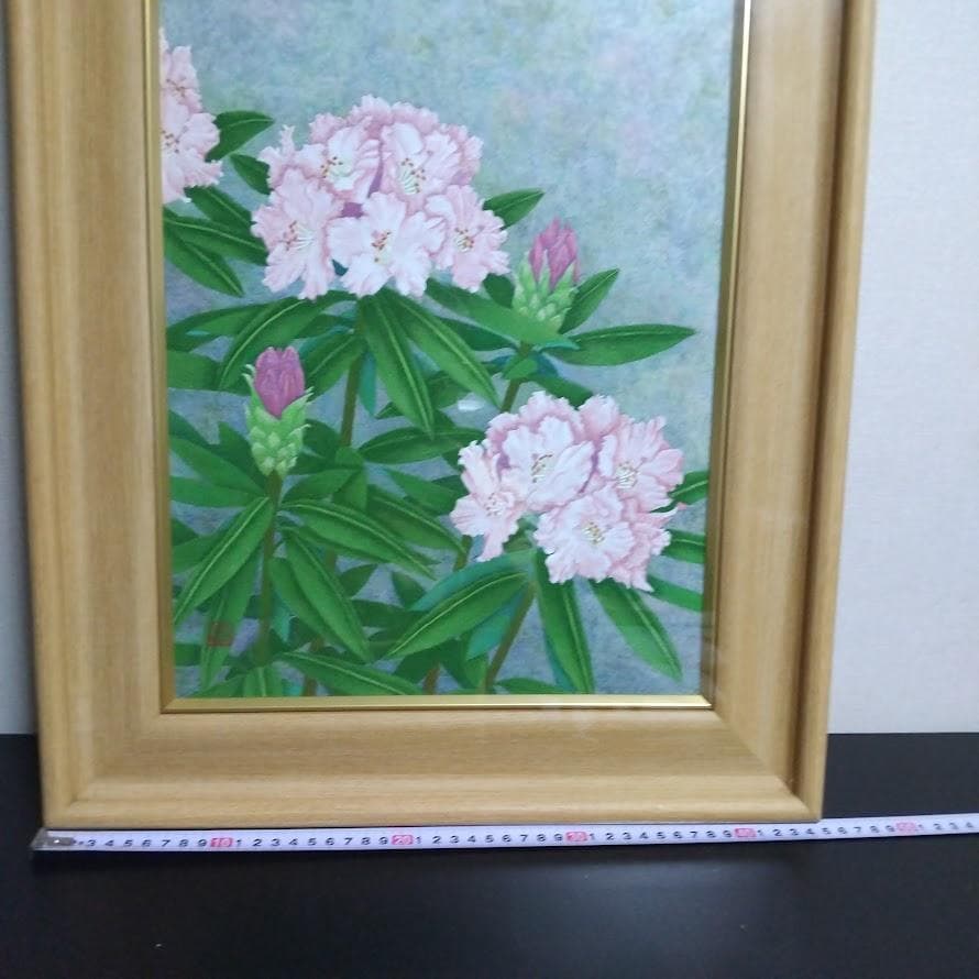 絵画 日本画 ガラス額付き 差し替え画2枚おまけ