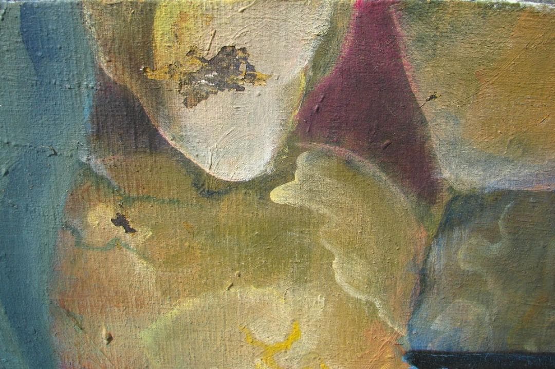 大澤哲郎「作品 to-484」10号油彩,70年代初期作,重要コレクション