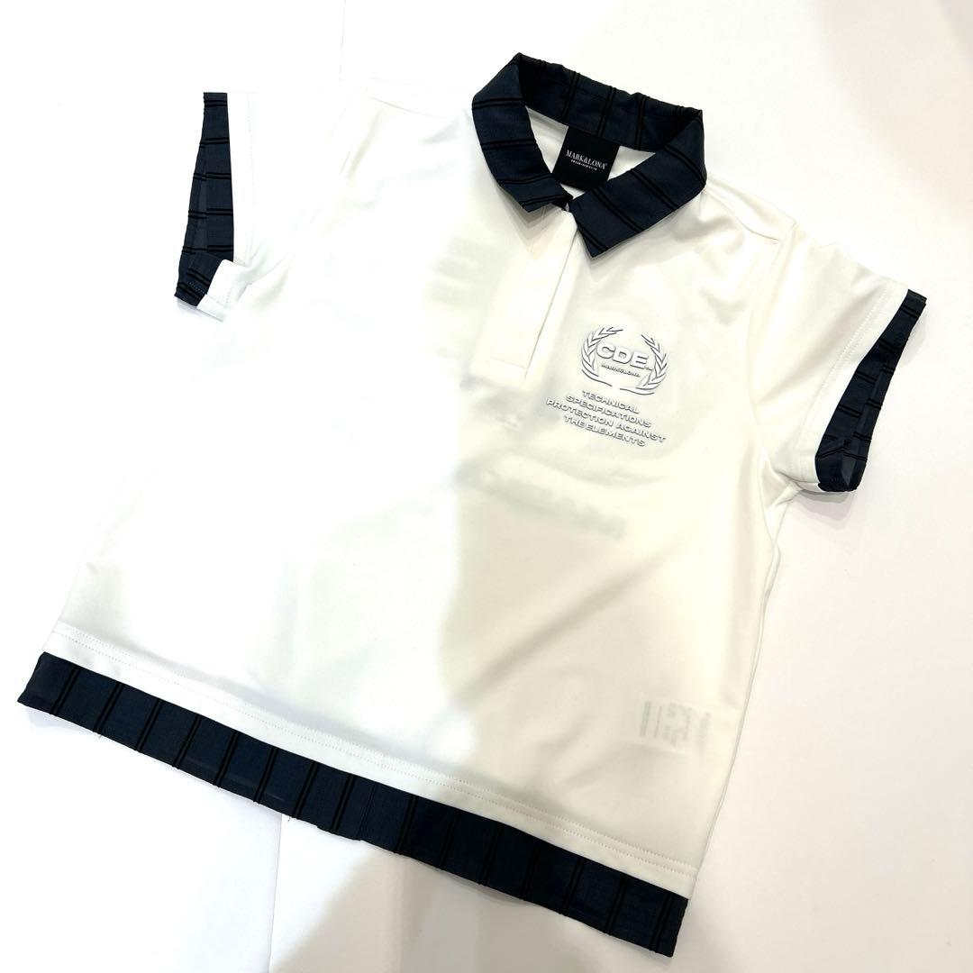 新品❤️マークアンドロナホワイト/ネイビー ポロシャツ レディース