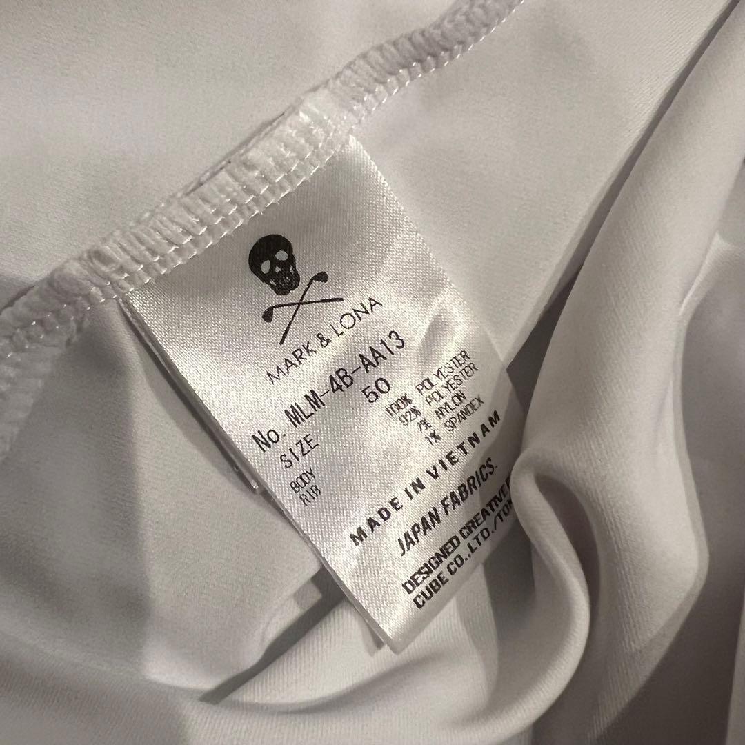 MARK&LONA マークアンドロナ　モックネック　半袖シャツ　ロゴ　XL 50