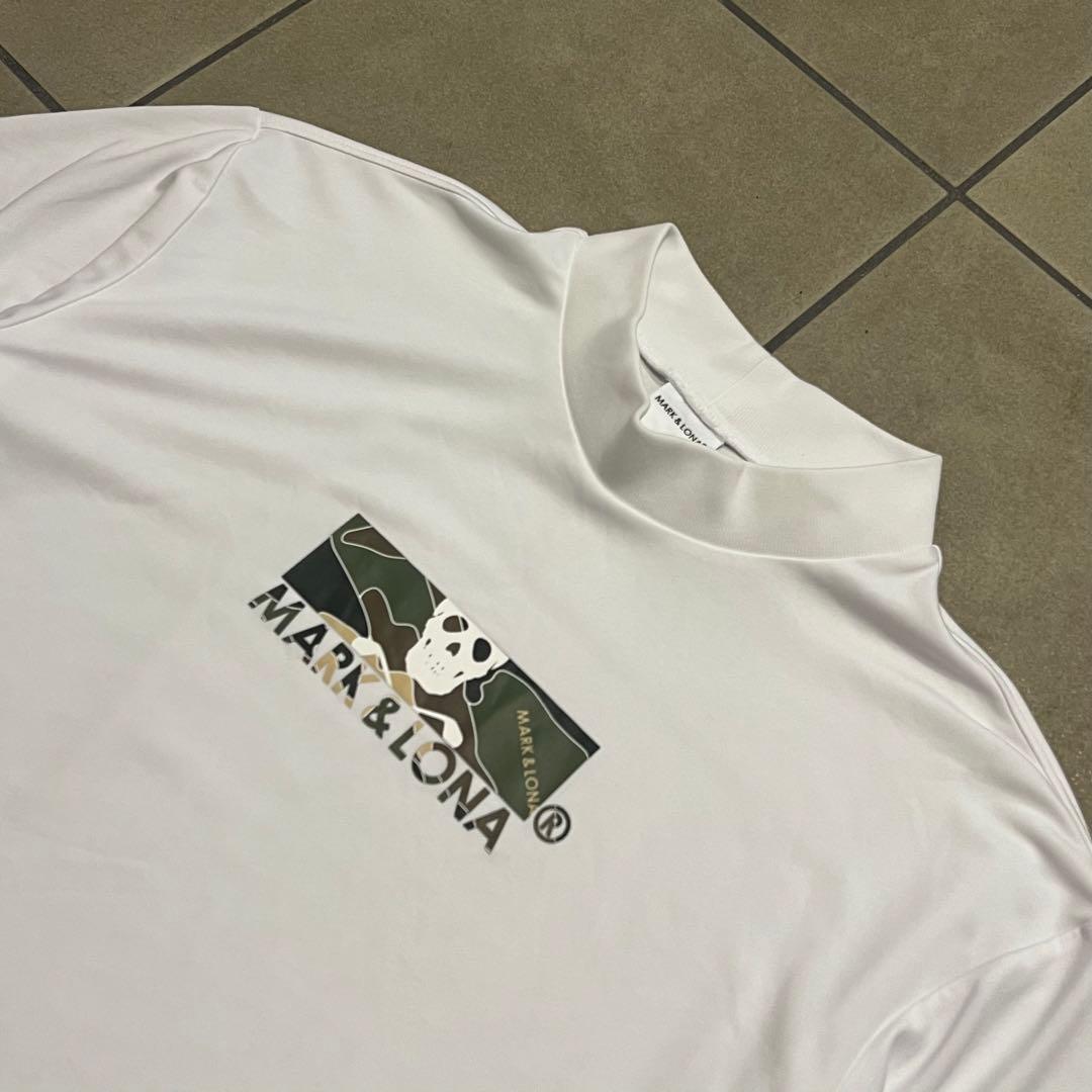 MARK&LONA マークアンドロナ　モックネック　半袖シャツ　ロゴ　XL 50