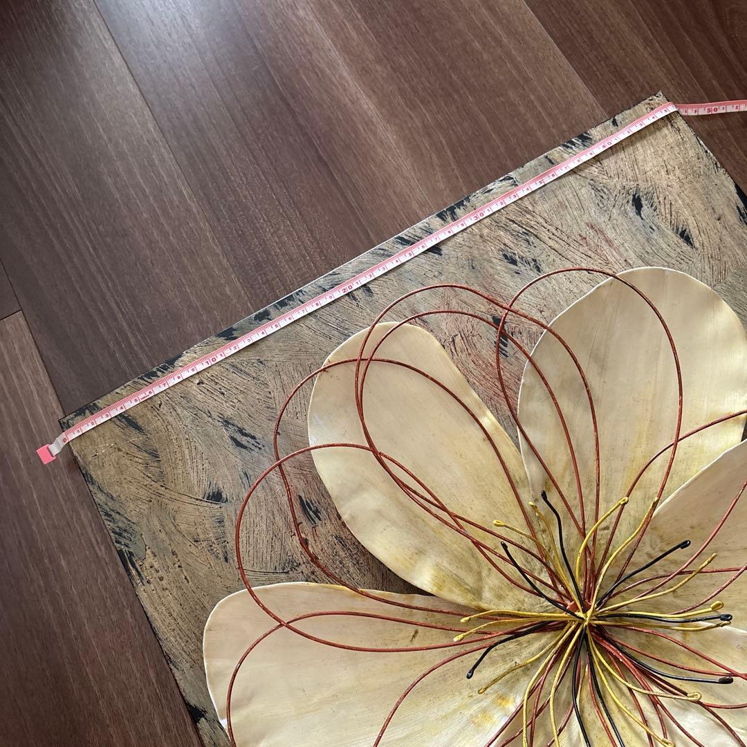 立体ウォールアートパネル　アンティーク調　花