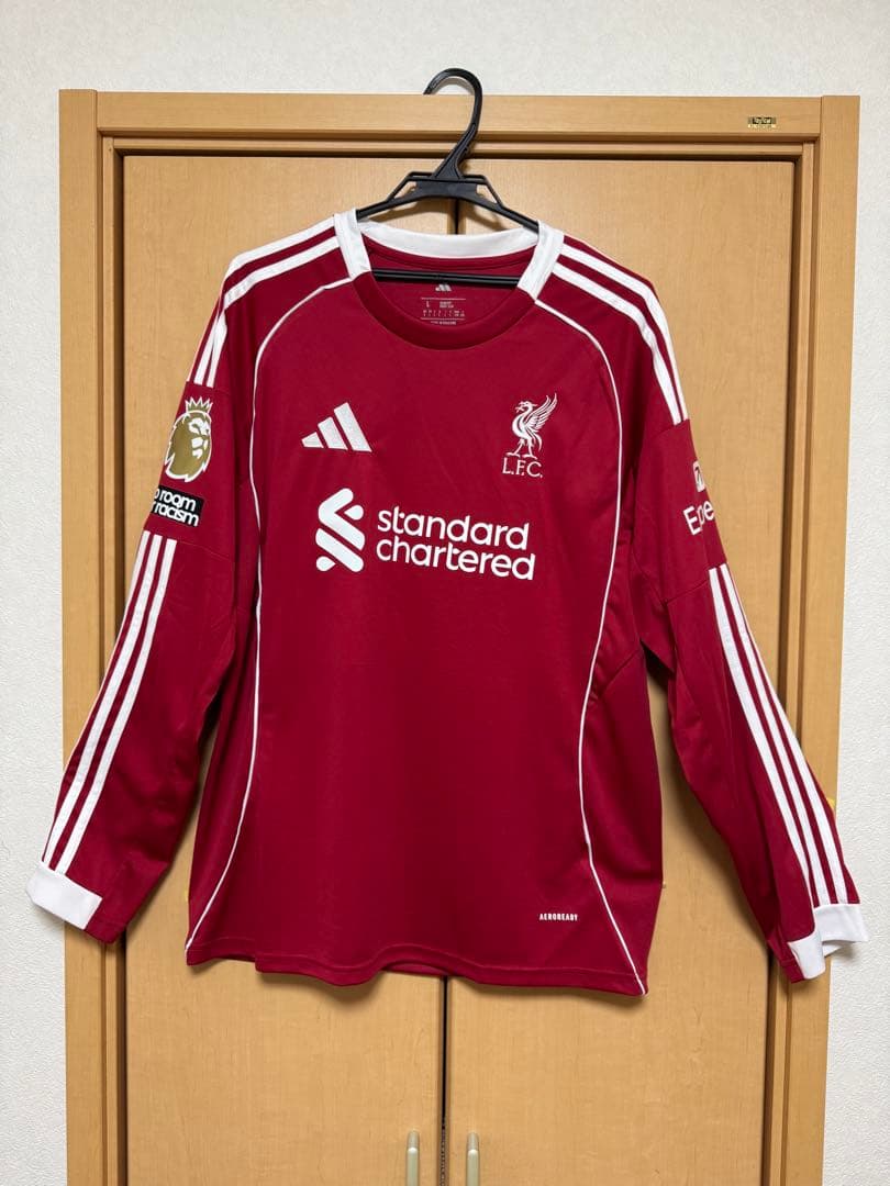 [新品、未使用]リヴァプール ファンダイク 4番 長袖 ユニフォーム 25-26