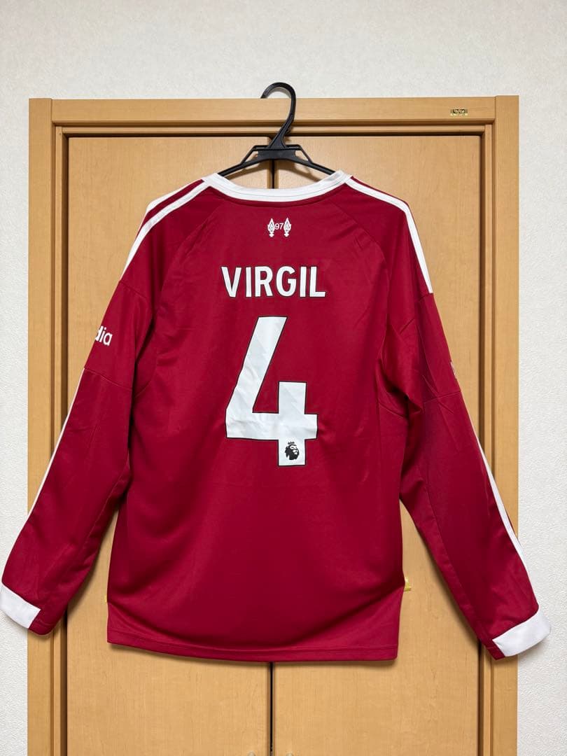 [新品、未使用]リヴァプール ファンダイク 4番 長袖 ユニフォーム 25-26