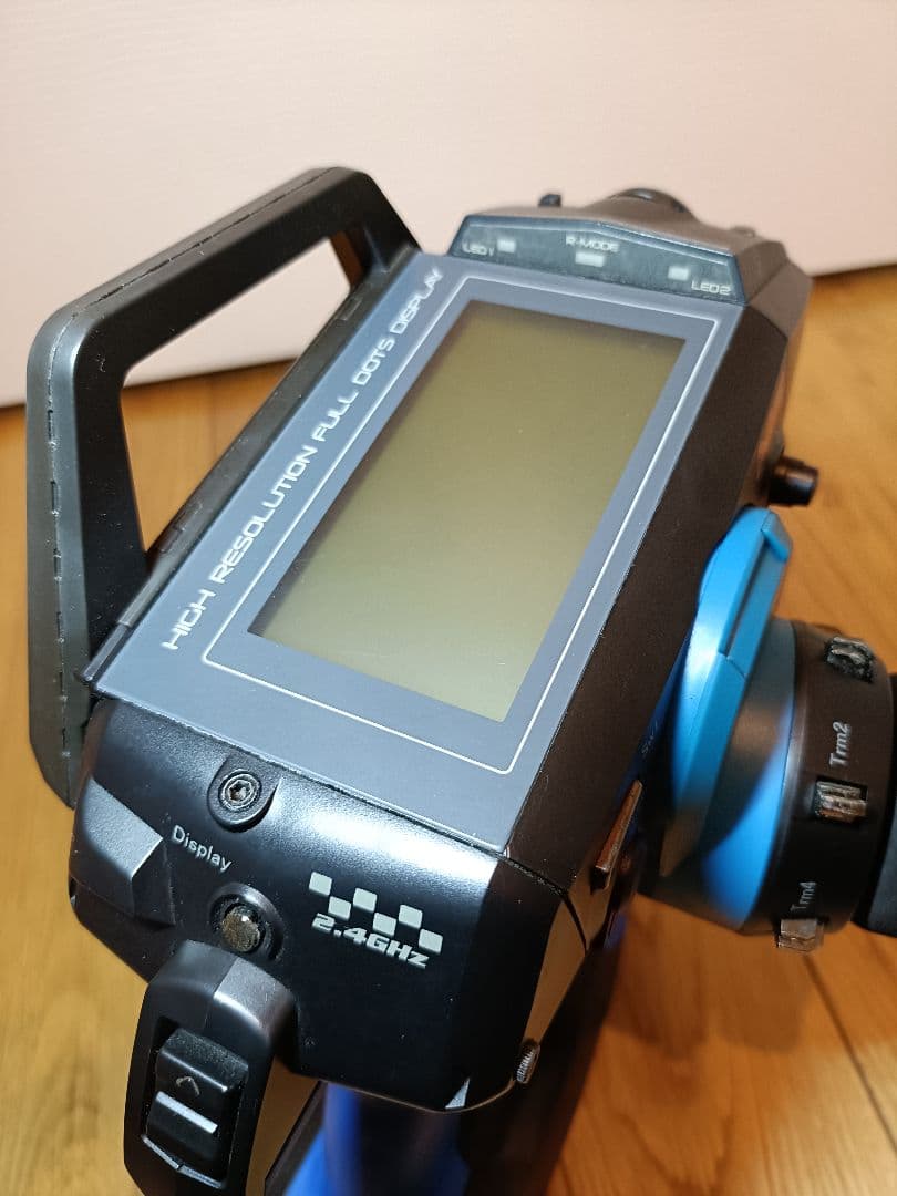 SANWA M12 送信機のみ アクティブホビー製ステアリングホイール付き