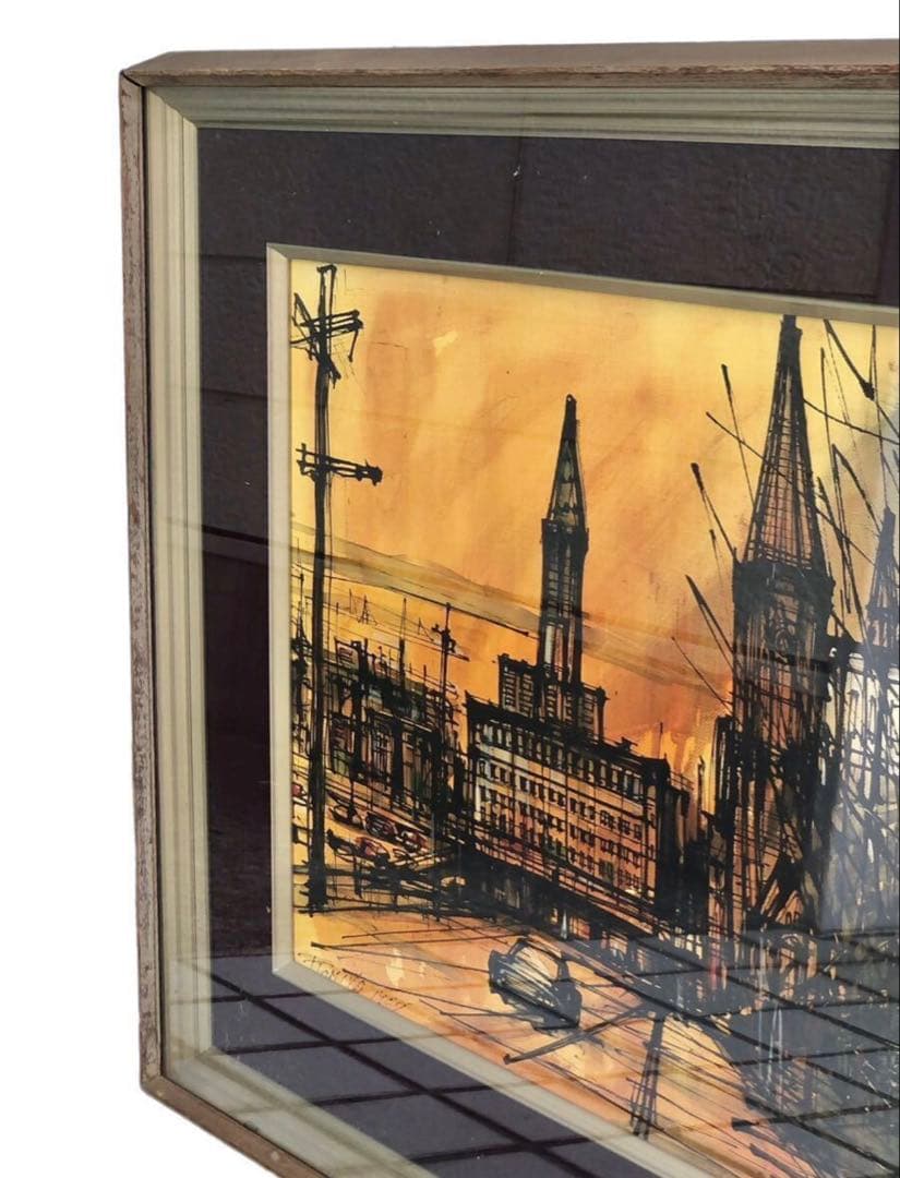 1967年　T.TOMIYA 頓宮隆輔　8号『風景画』/画寸46cm×38cm/