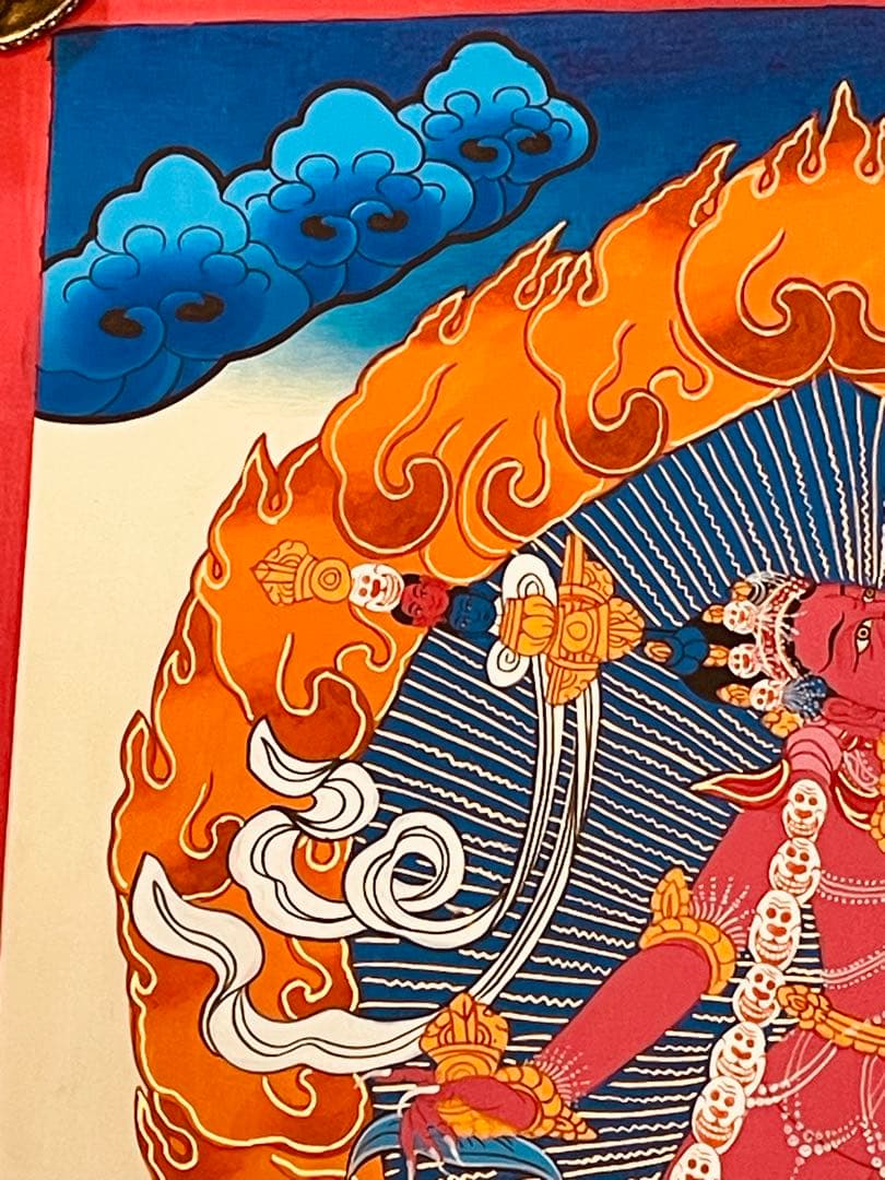 肉筆画 手描き仏画 ヴァジュラヨーギニー Vajrayogini ヨギニ タンカ