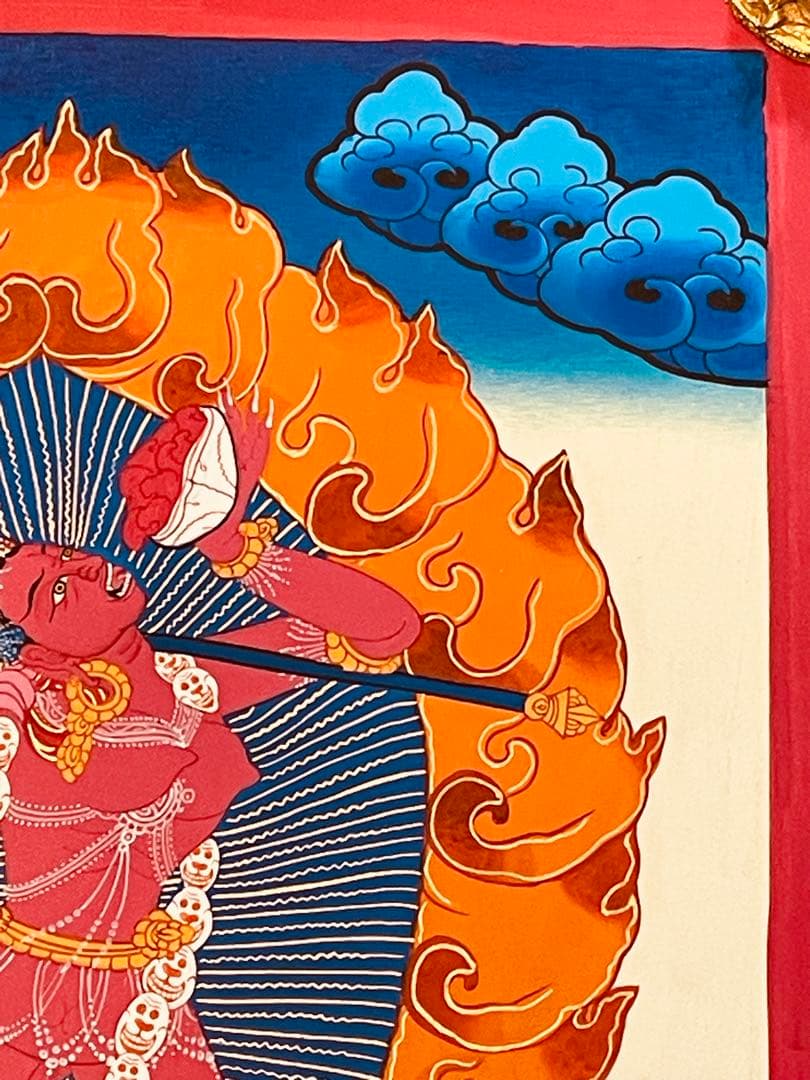 肉筆画 手描き仏画 ヴァジュラヨーギニー Vajrayogini ヨギニ タンカ