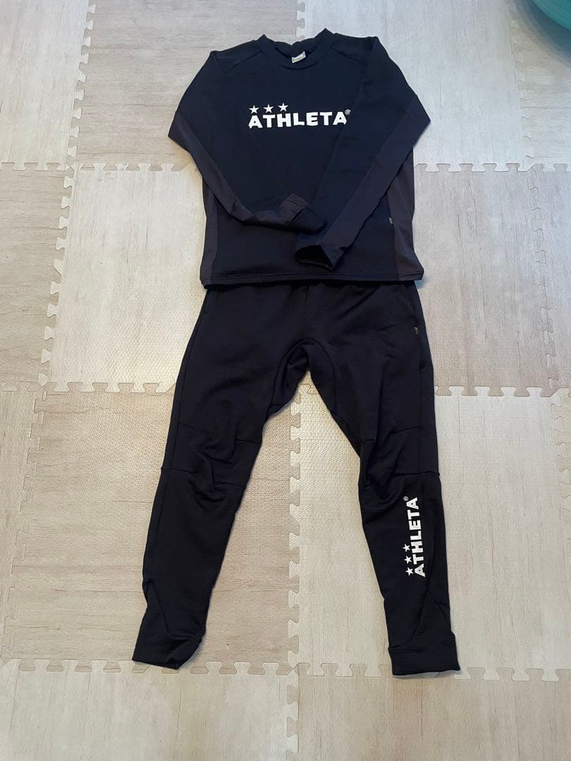 ATHLETA ピステ上下 Lサイズ ブラック　冬用ウェアセットアップ　Mサイズ