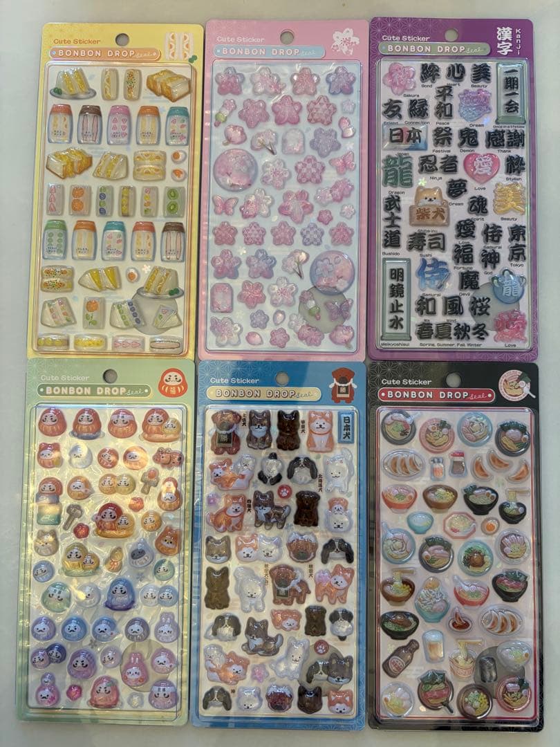 【新作】BONBON DROP サンドイッチ 桜 漢字 ダルマ 犬 ラーメン
