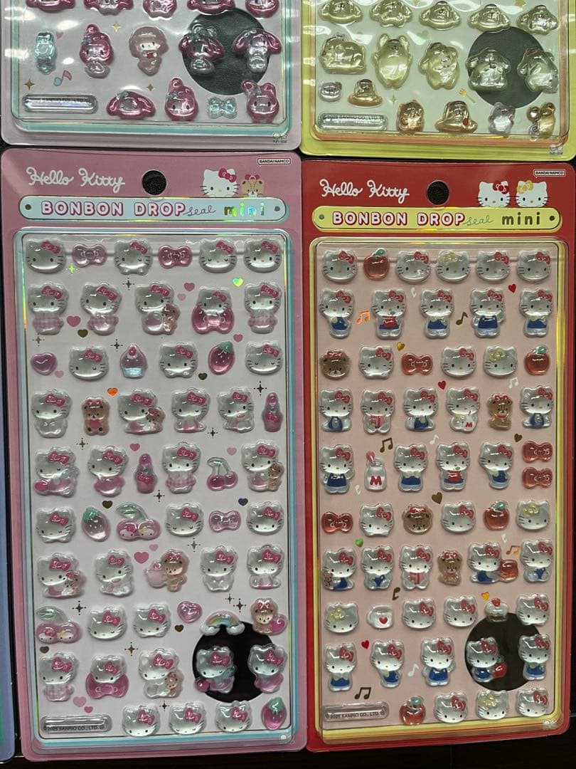 イオン購入品 サンリオボンボンドロップシールmini 8セット