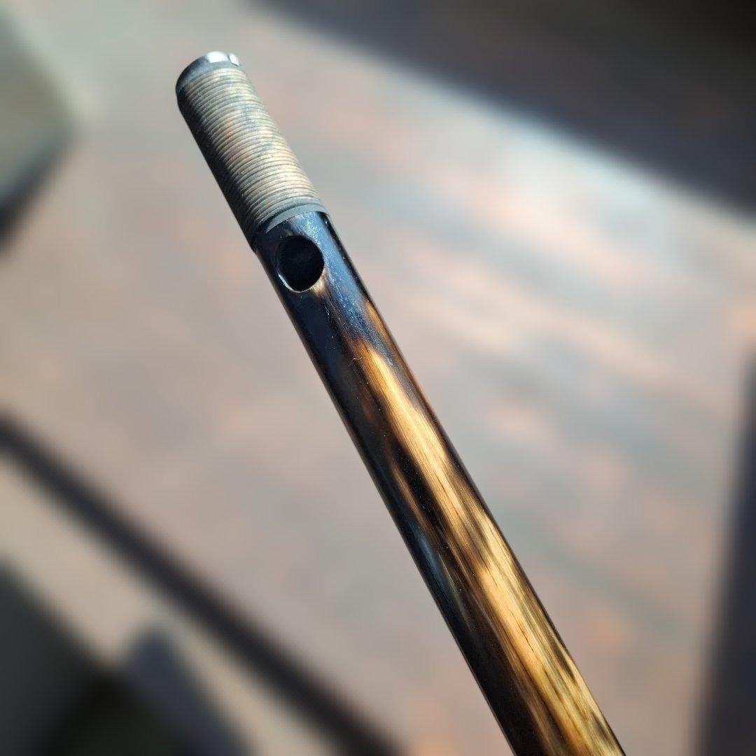 篠笛　古典調　7本調子　7穴　天地藤巻き　燻風仕上げ