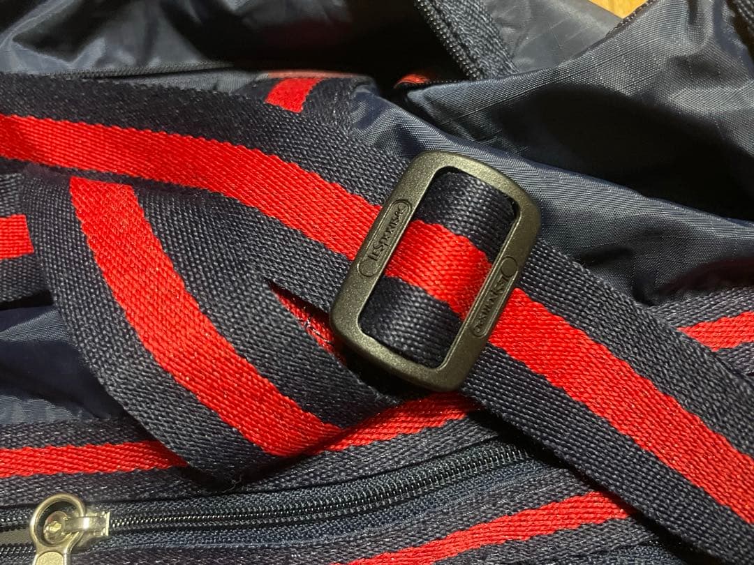 レスポートサック LESPORTSAC ラージ　ボストンバッグ　ネイビー　レッド