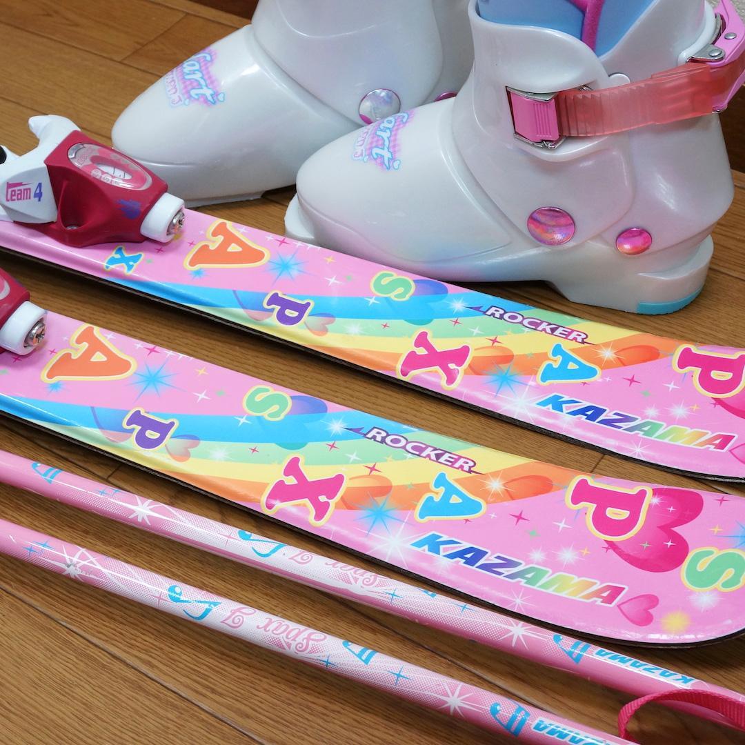 メンテ済 106cm 靴20cm KAZAMA スキーセット (110