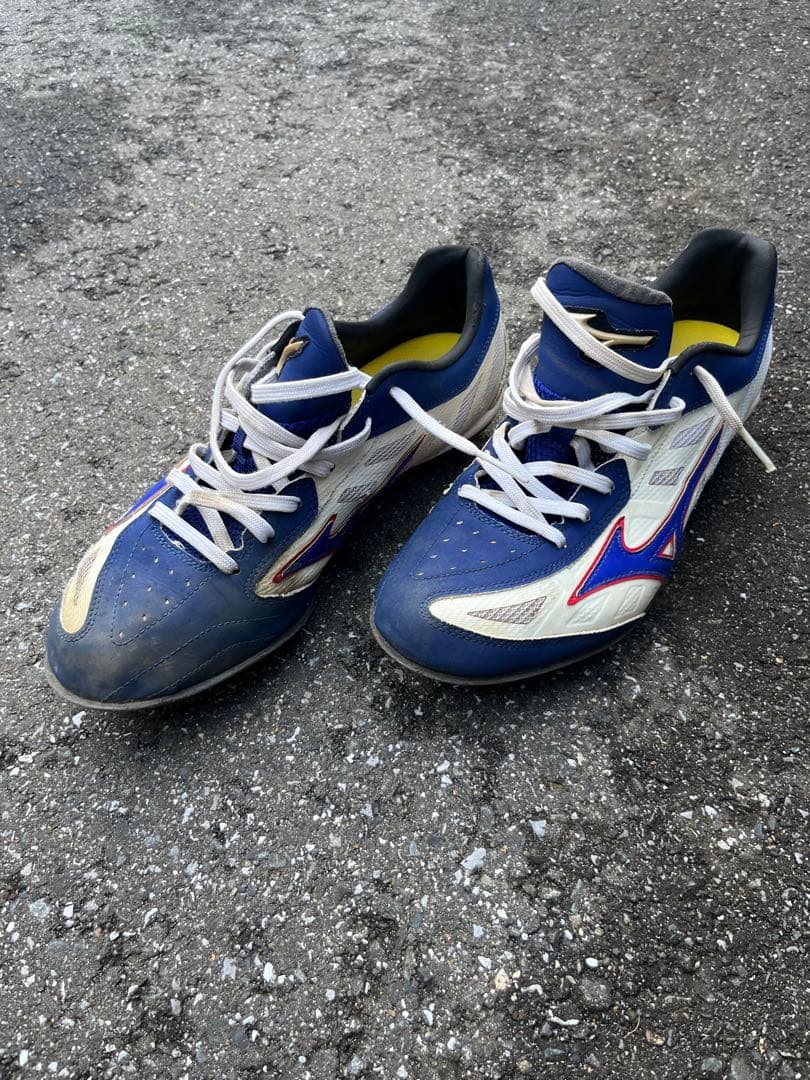 Mizuno スパイクシューズ 青/白