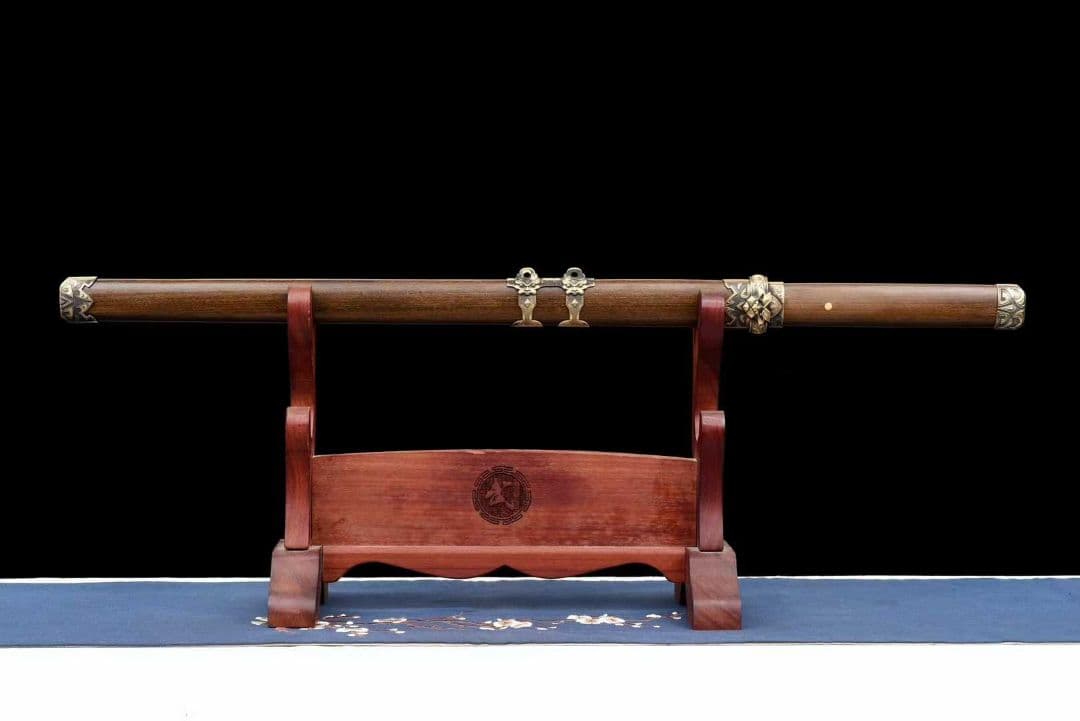 【虎頭直刀】古兵器 武具 刀装具 日本刀　模造刀 居合刀 武士道 鑑賞用 美術刀