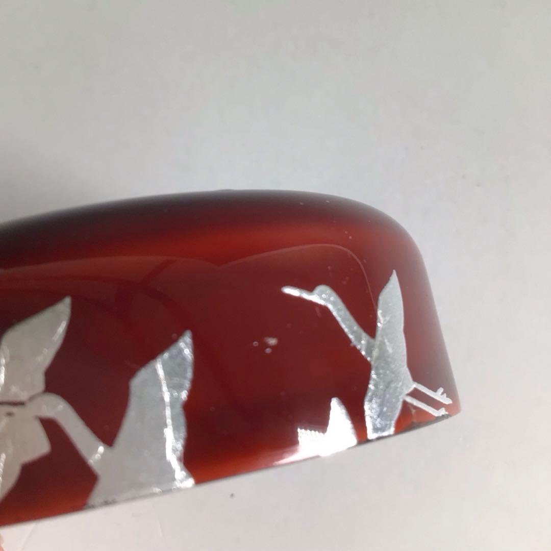 Ｒ２３９　棗　『山中塗』『工房　冴』『溜塗』『群鶴蒔絵』『中棗』　共箱　茶道具