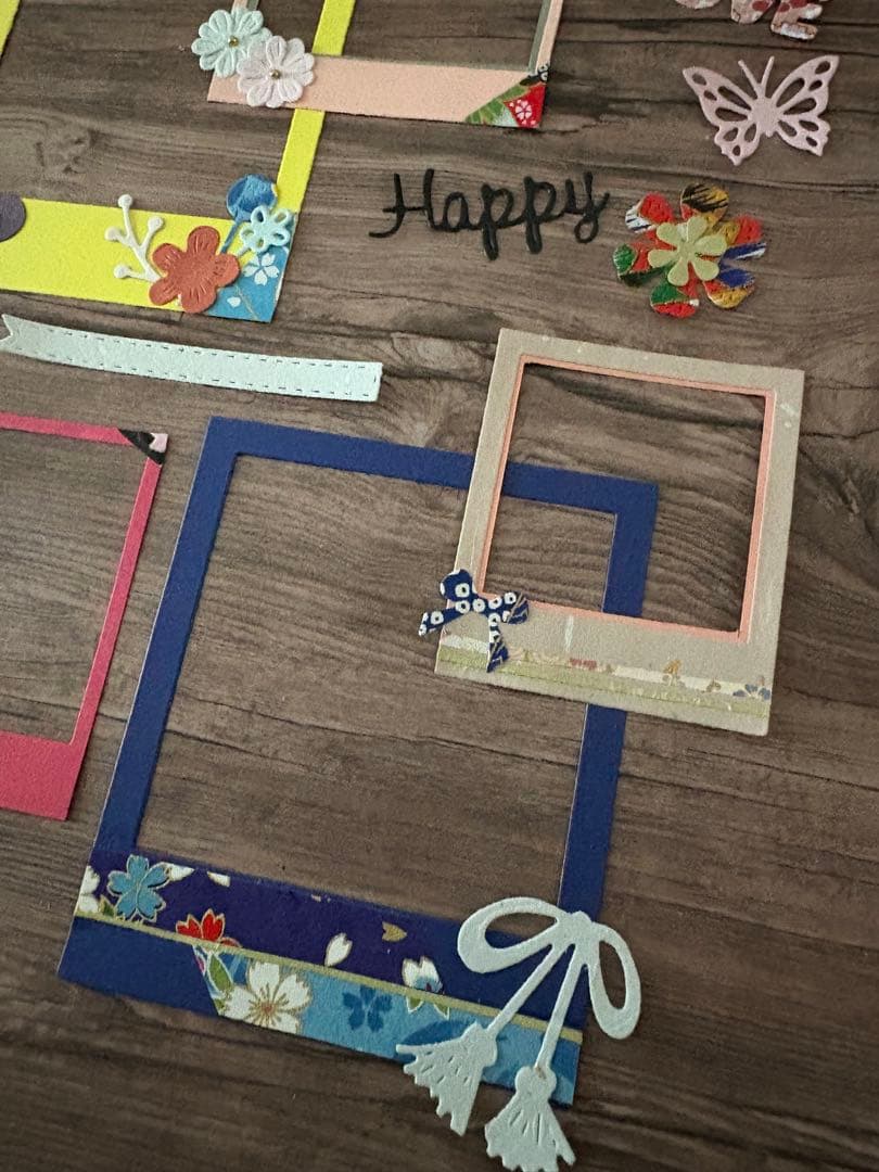 アルバムクラフト・コラージュ素材☆和柄コラージュフレームセット