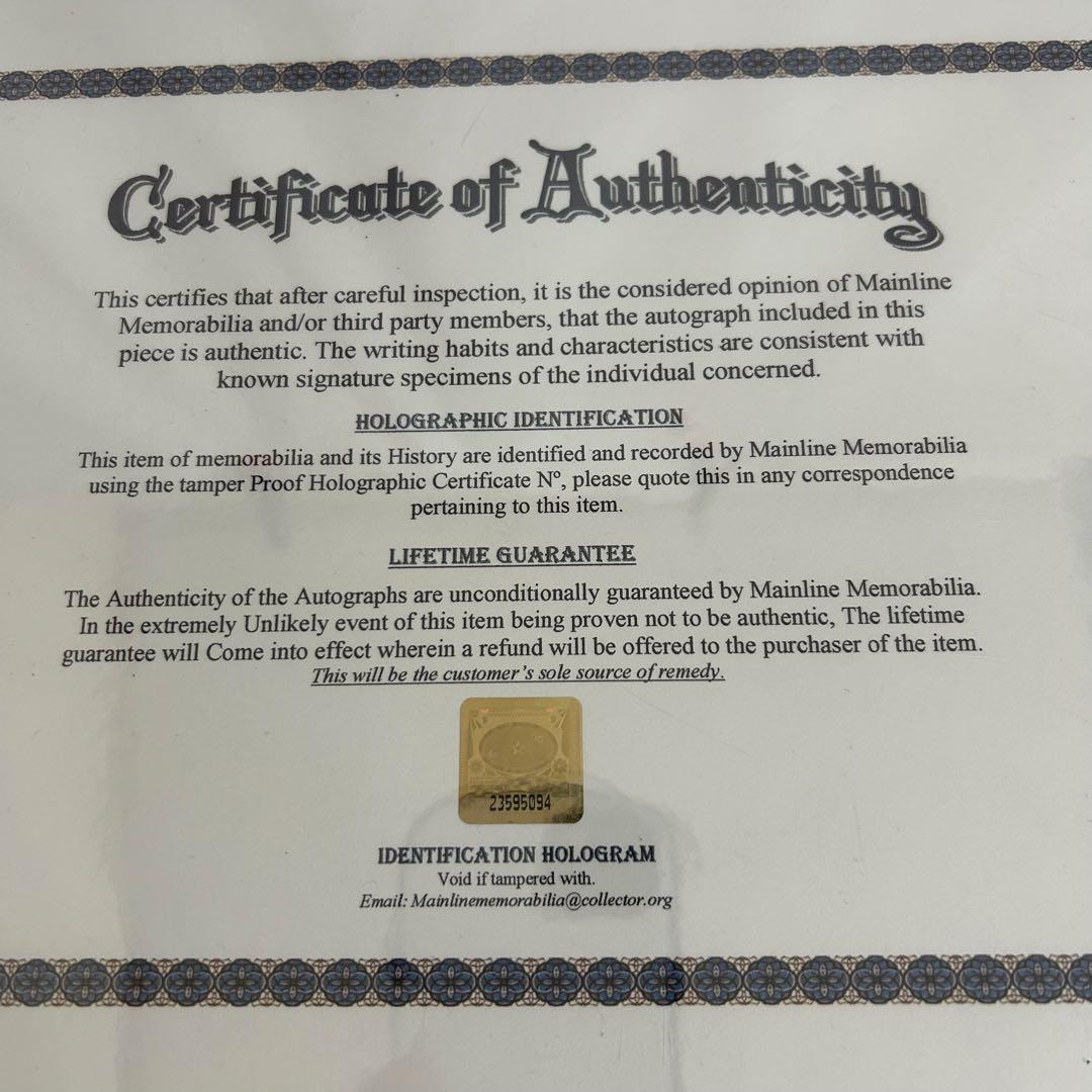 クイーン ブライアンメイ 直筆サイン 証明書付 セット