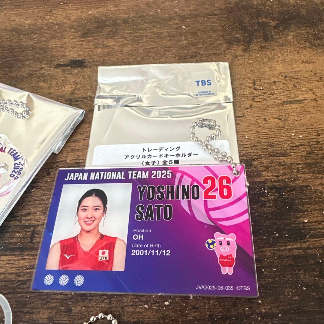 新品VNL2025日本代表佐藤淑乃選手#26アクリルキーホルダー4種セット