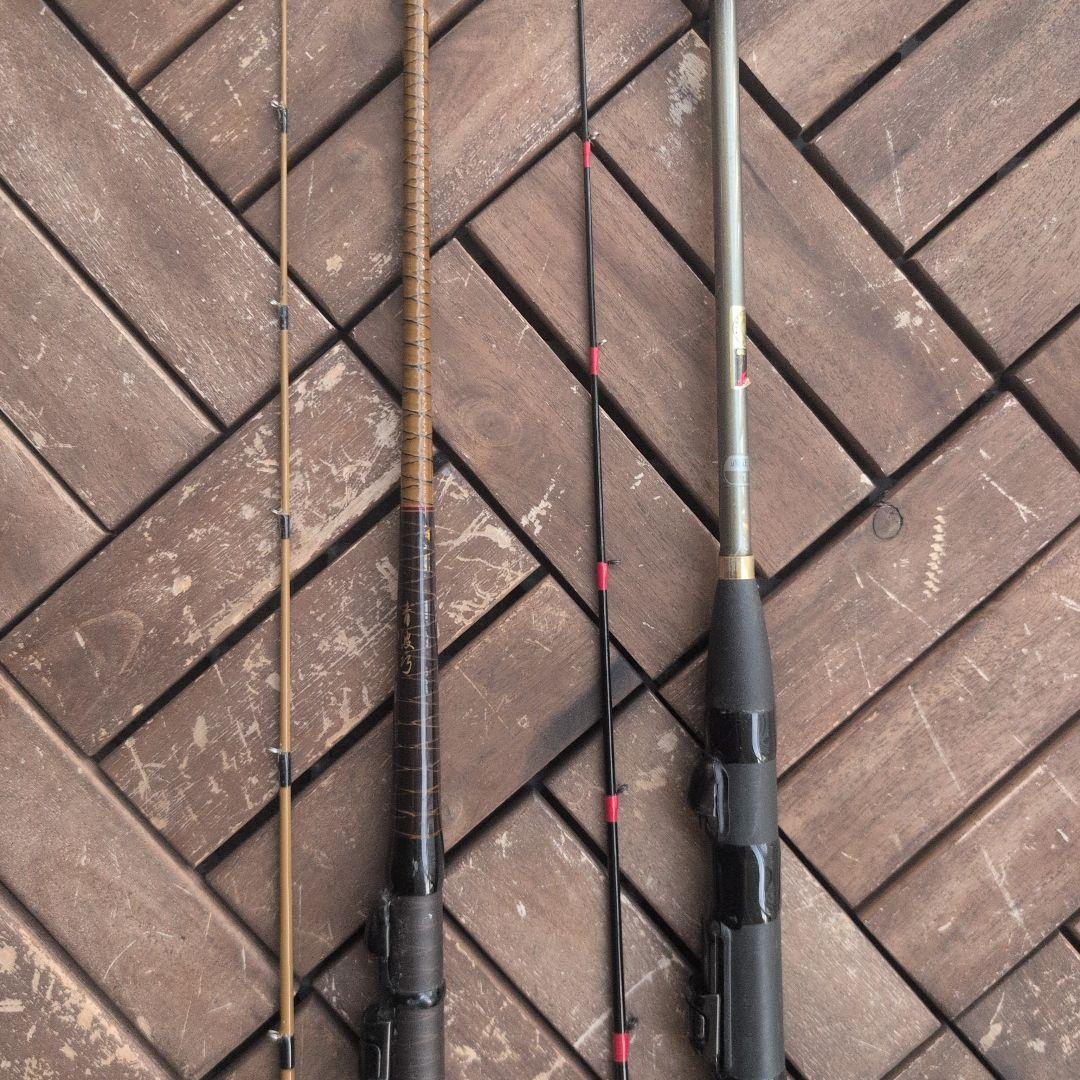 チヌ筏竿 がまちぬ いかだ硬調 1.5 & シマノ 青波巧 小鳴門135 良品！