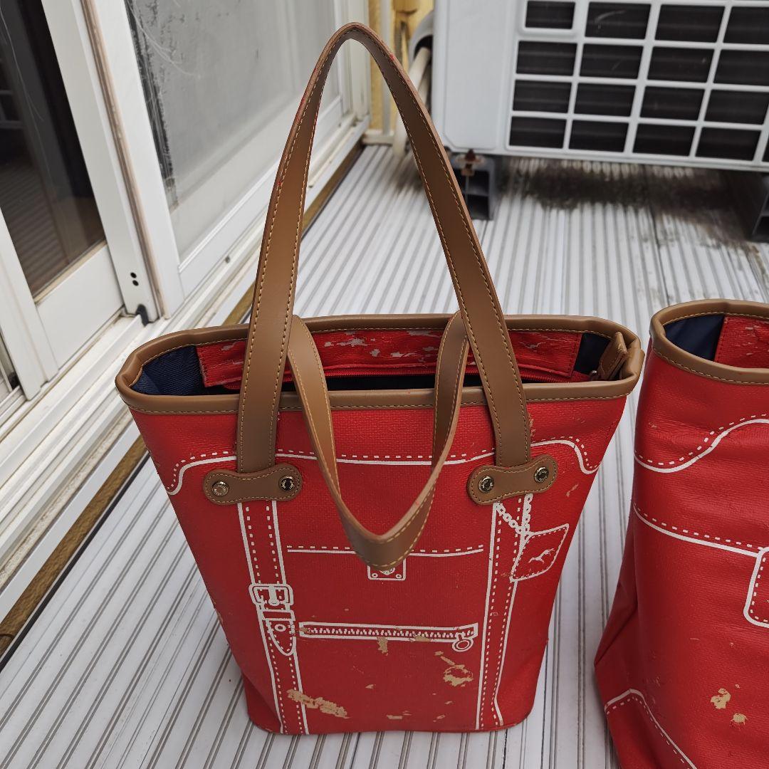 【OP追加お値段据置（7点セット）】赤いストライプデザインキャディバッグ