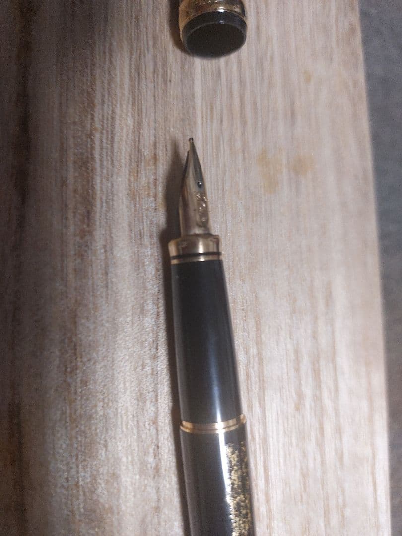 PLATINUM 黒 万年筆 金沢箔 富士山